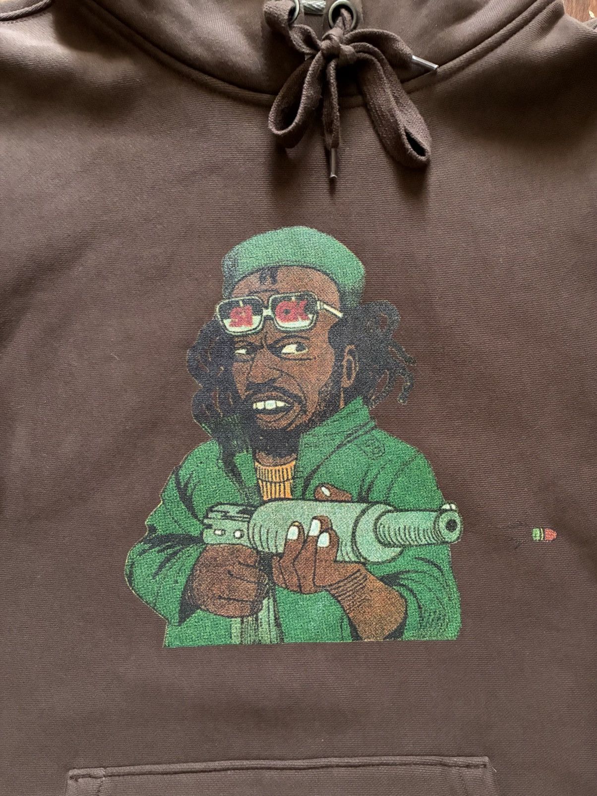 Other Earl Sweatshirt “SICK!” NBA Leather 2022 Tour Hoodie Brown Size US L / EU 52-54 / 3 - 3 Thumbnail