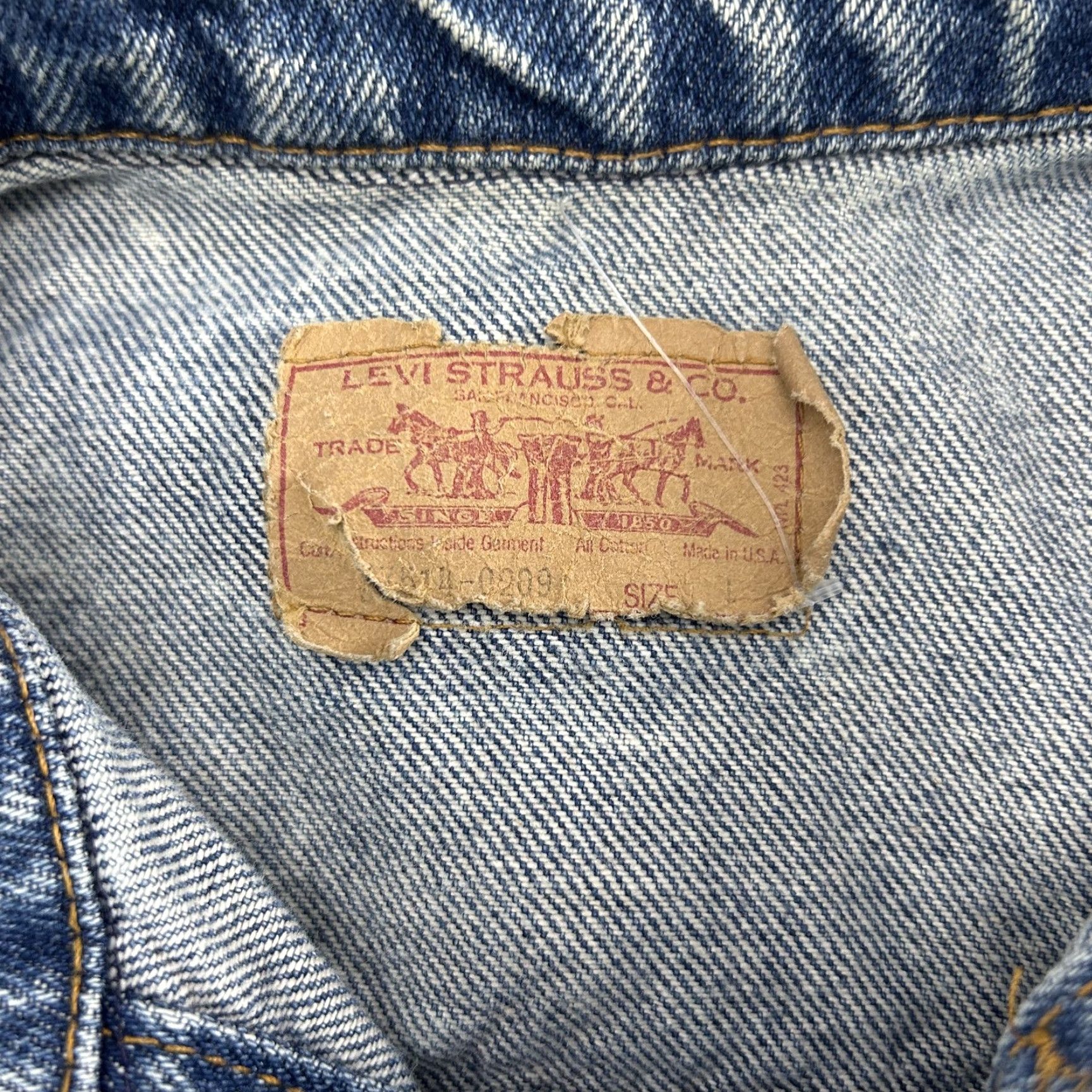 Levi's VINTAGE Levi's Jacket Women's Small S Blue Denim 3/4 Sleeve 57514-0209 Trucker 80s 90s Retro Size S / US 4 / IT 40 - 4 Thumbnail
