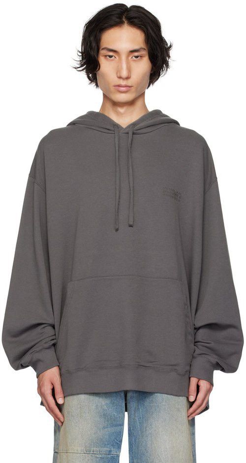 Maison Margiela !DS! SS23 Maison Margiela Logo Gray Oversized Hoodie Size US XL / EU 56 / 4 - 7 Thumbnail