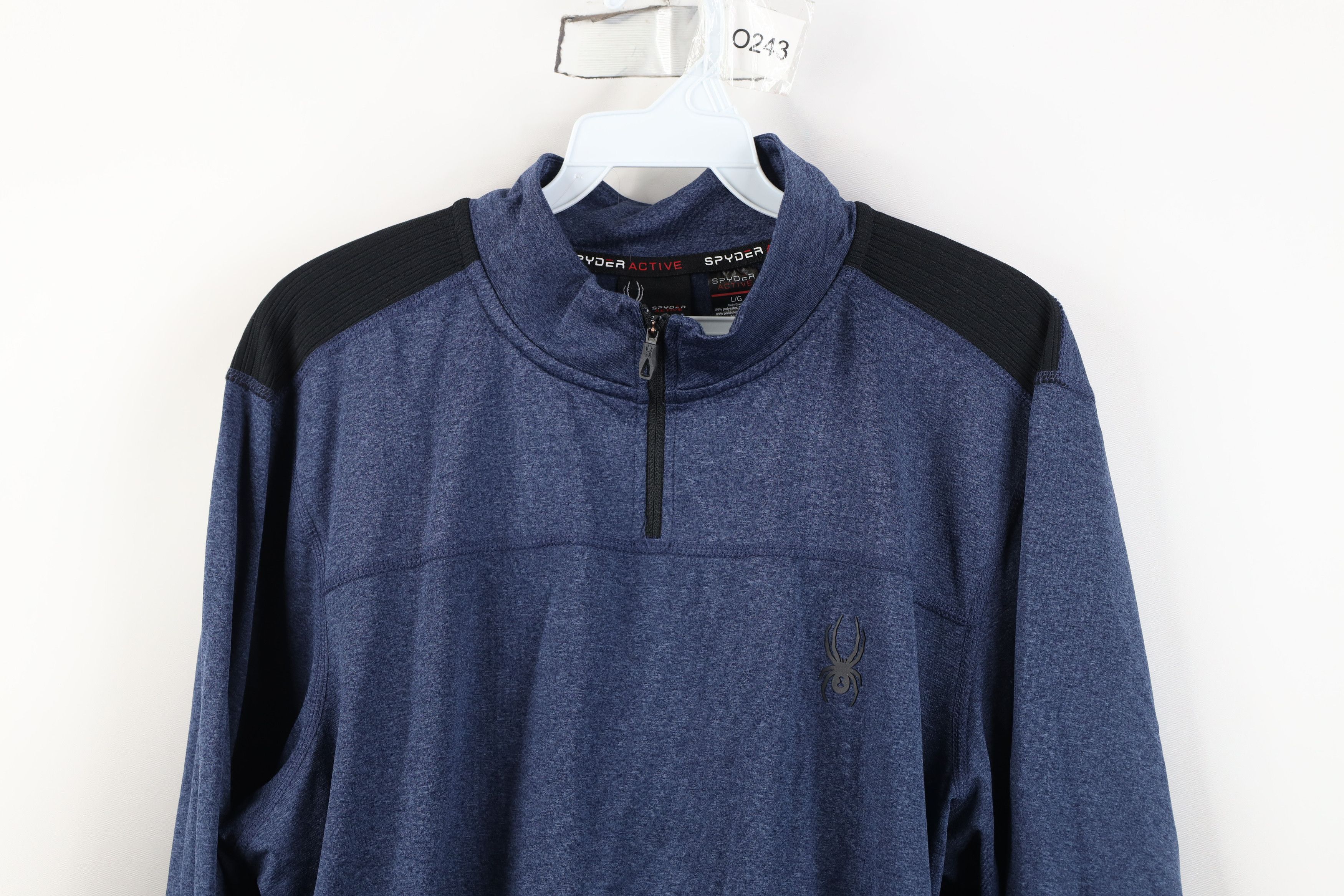 Spyder Spyder Knit 1/4 Half Zip Pullover Jacket Top Heather Blue Size US L / EU 52-54 / 3 - 2 Thumbnail