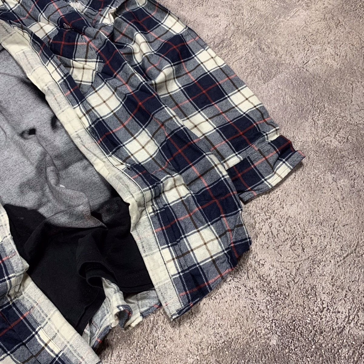Vintage Vintage 90s Plaid Shirt Grunge Oversized Skate Bleached XL Size US XL / EU 56 / 4 - 3 Thumbnail