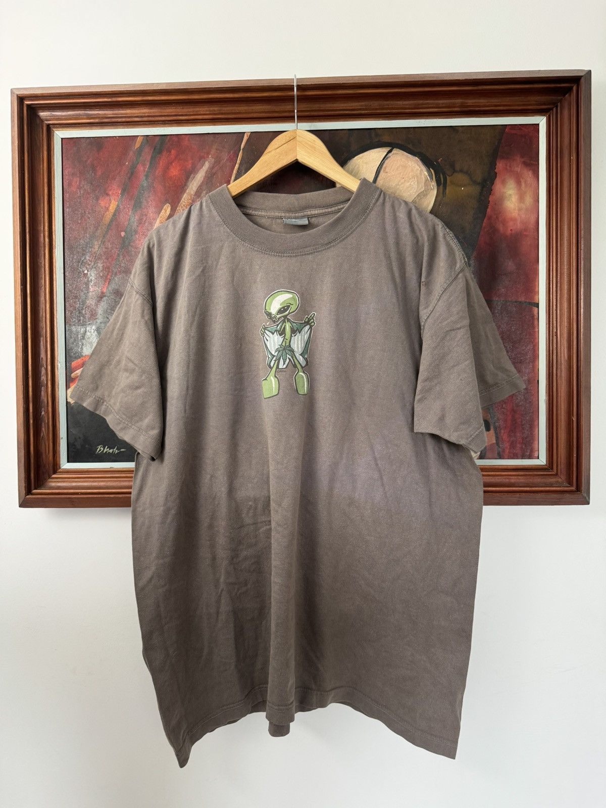 Vintage Vintage 90s Skate Tee Alien Ganja Marijuana Strip Cartoon Size US L / EU 52-54 / 3 - 2 Thumbnail