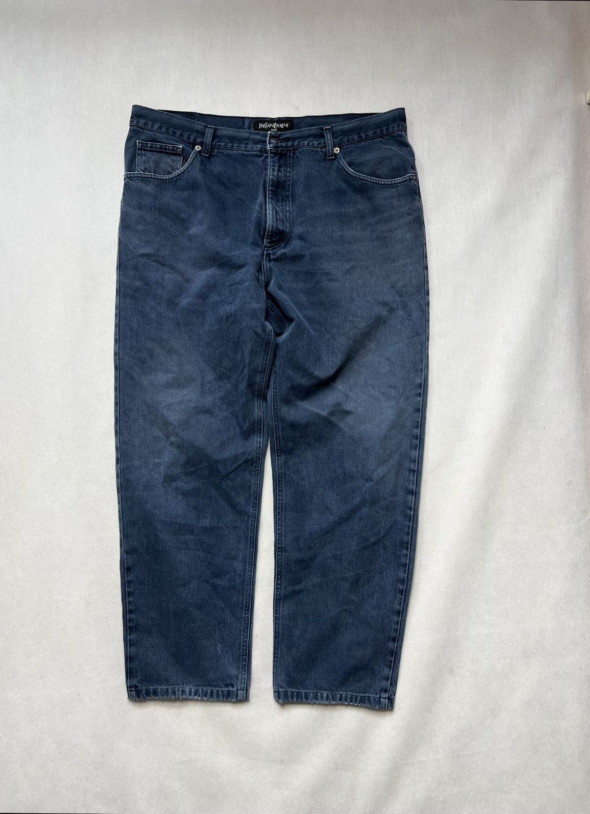 Yves Saint Laurent Baggy Pants Yves Saint Laurent Jeans Logo Vintage Size US 36 / EU 52 - 3 Thumbnail