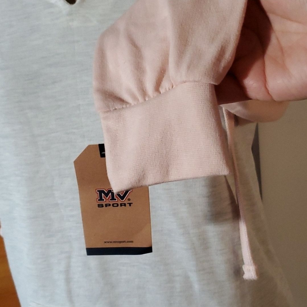 Other MV Sport Size M NEW Hoodie Terrycloth Cameo Pink Heather Size M / US 6-8 / IT 42-44 - 6 Thumbnail