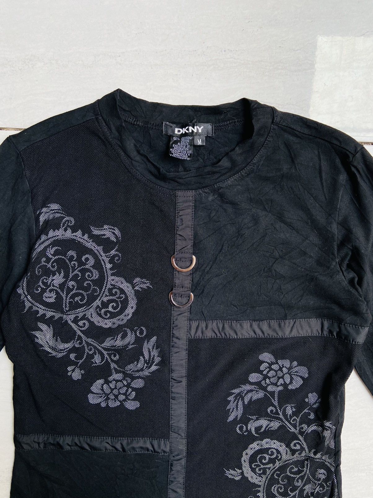 DKNY DKNY Black Mesh Long Sleeve Size US S / EU 44-46 / 1 - 3 Thumbnail