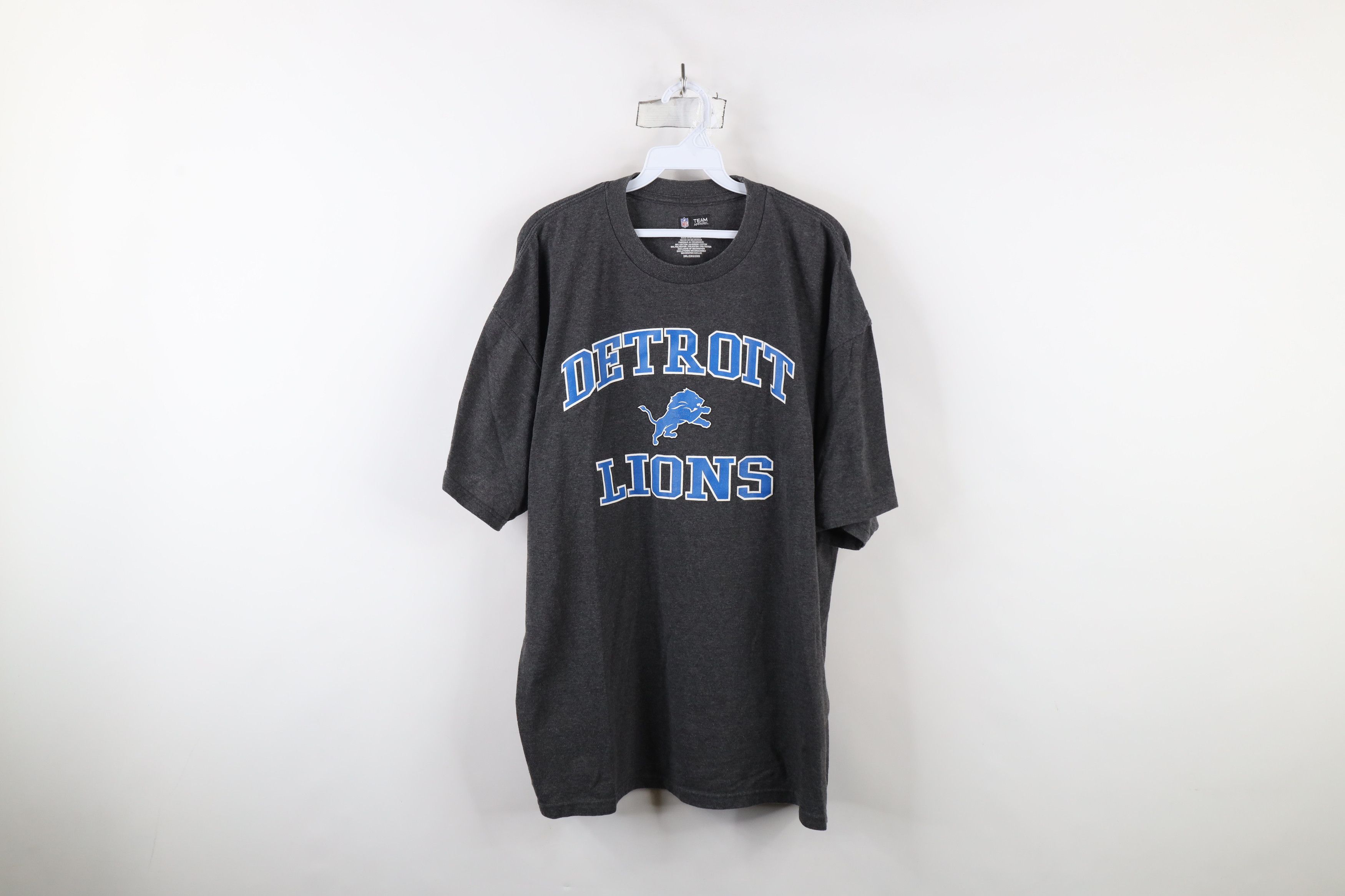 Vintage Vintage NFL Spell Out Detroit Lions Football T-Shirt Gray Size US XXL / EU 58 / 5 - 1 Thumbnail