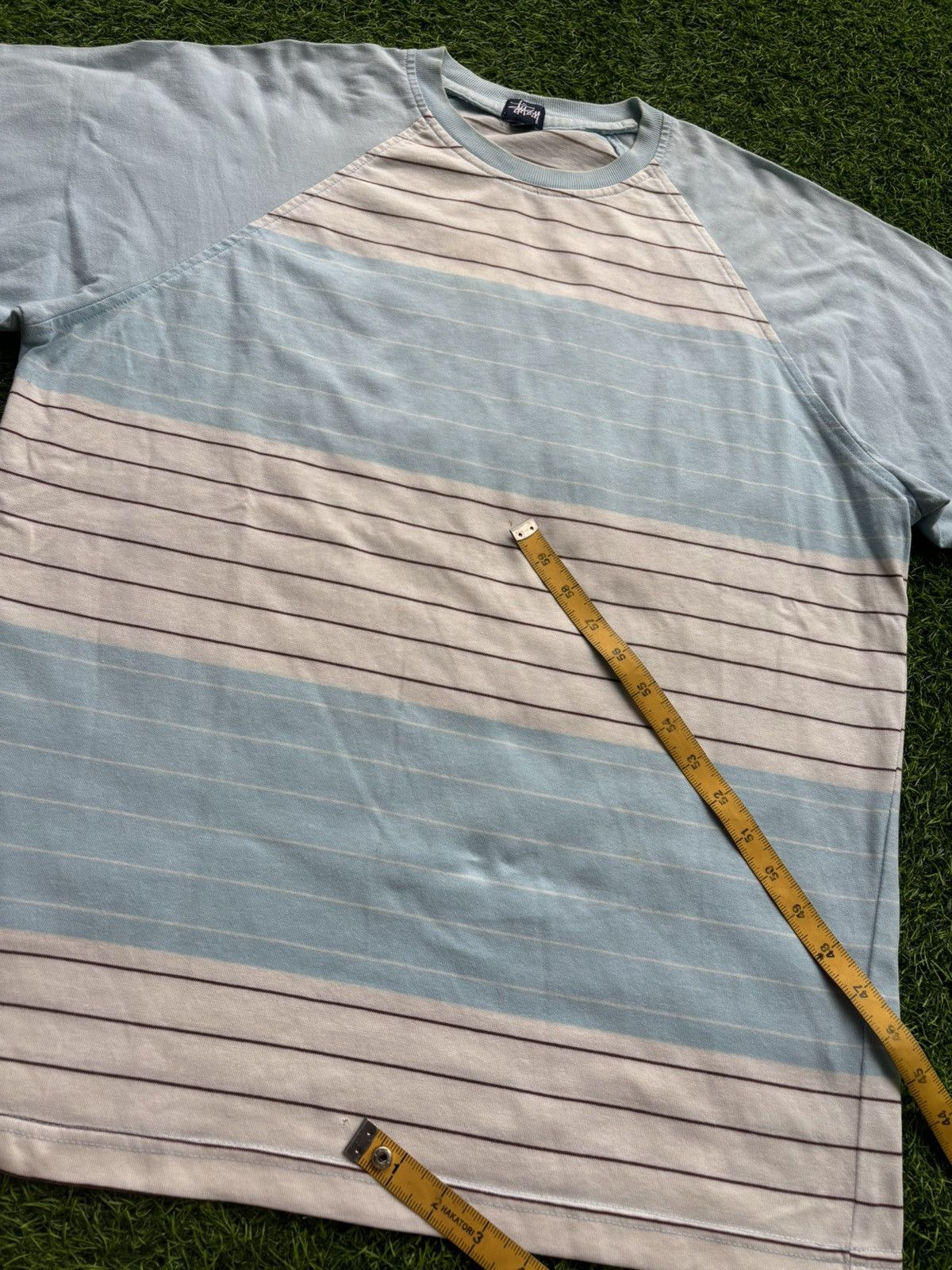 Stussy Vintage Stussy Tom tom Stripe Pocket Tshirt Size US L / EU 52-54 / 3 - 10 Thumbnail
