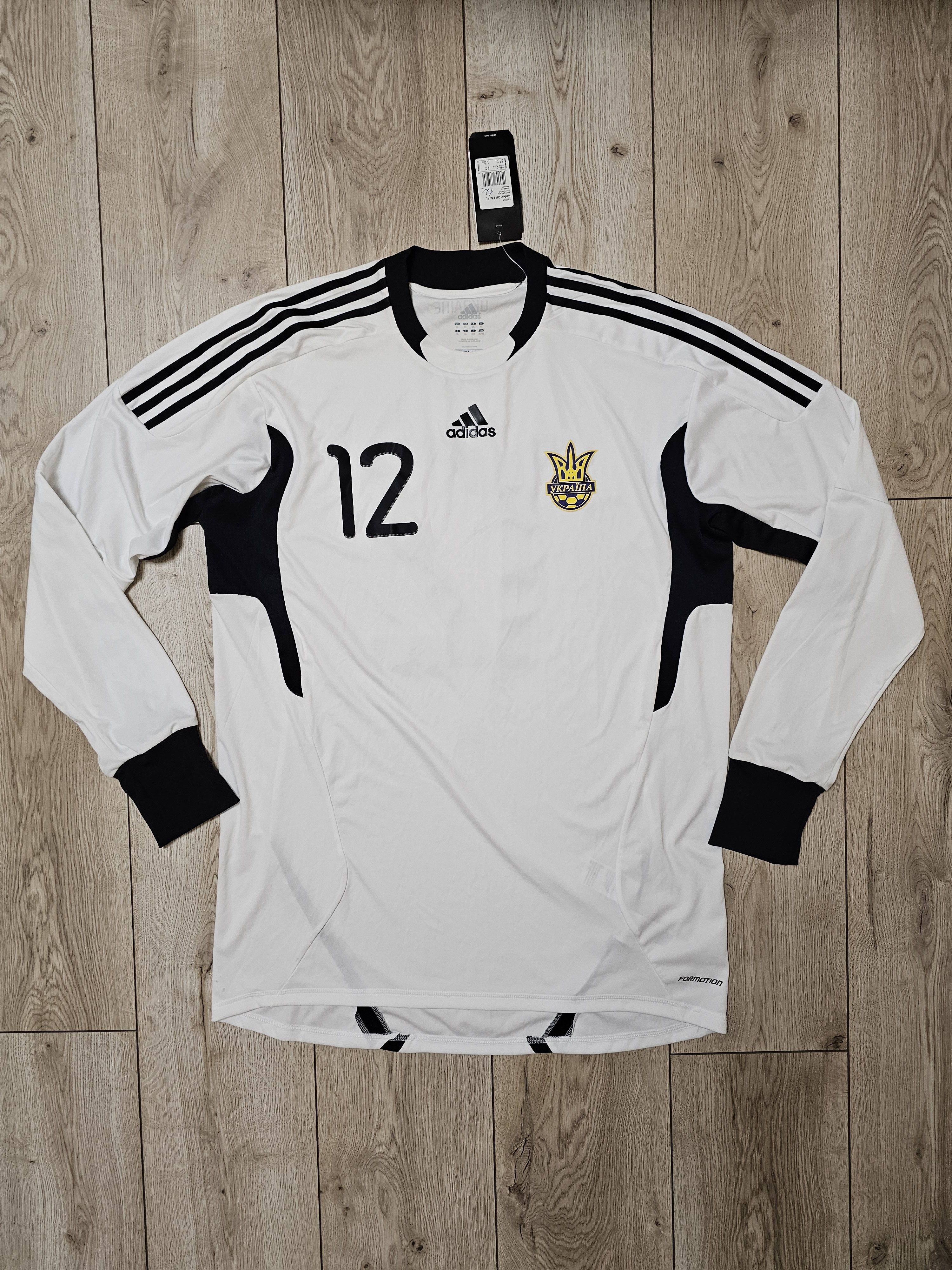 Adidas UKRAINE 2010 GOALKEEPER LONG FOOTBALL SHIRT SOCCER JERSEY Size US XL / EU 56 / 4 - 1 Thumbnail