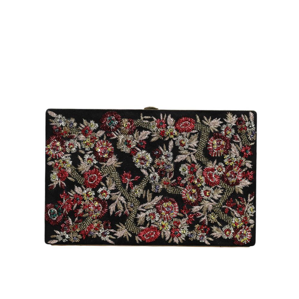Dolce & Gabbana Dolce & Gabbana Multicolor Floral Gold Frame Clutch Evening Size ONE SIZE - 3 Thumbnail