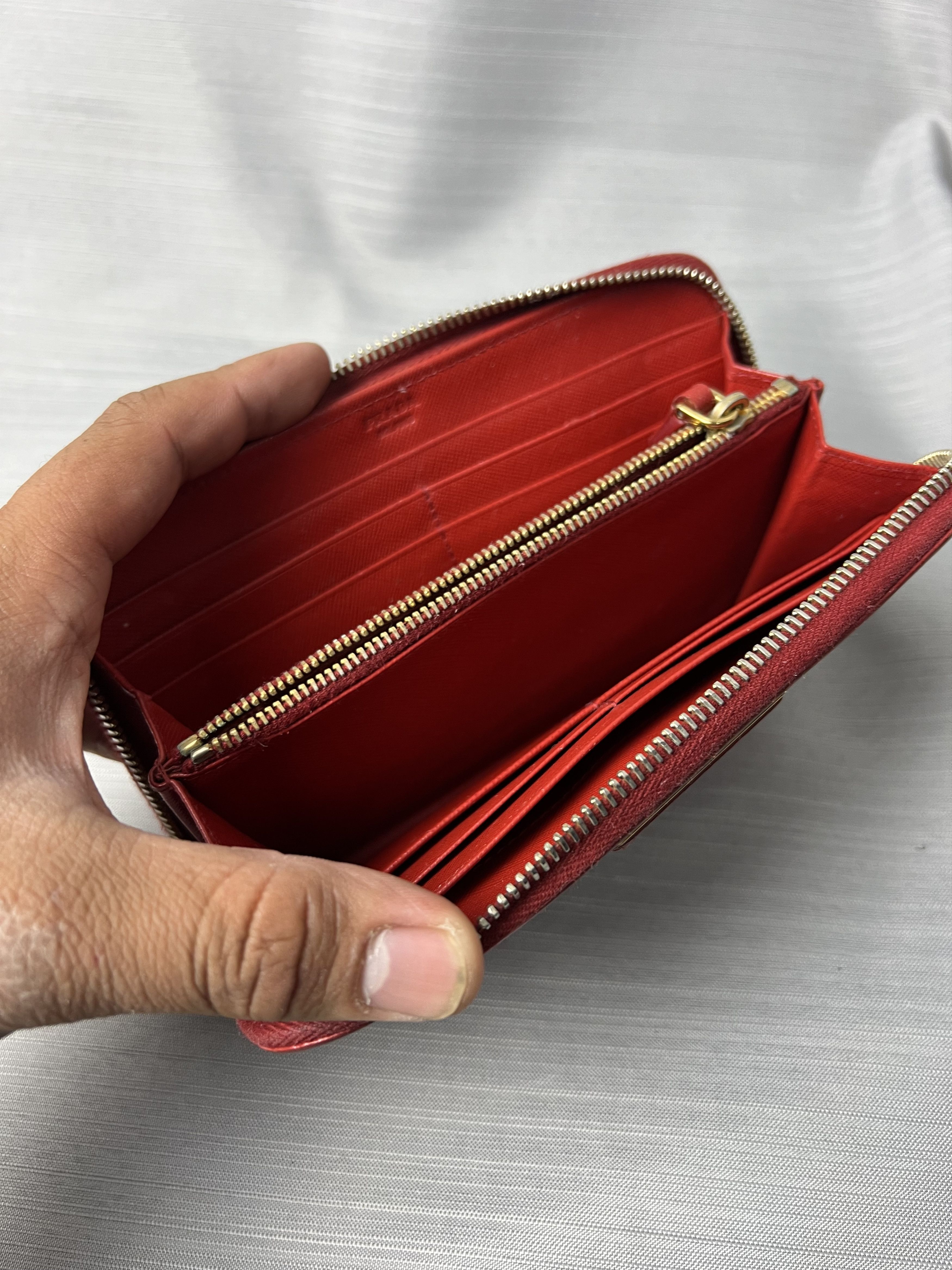 Prada Prada Saffiano Cuir Leather Wallet Size ONE SIZE - 6 Thumbnail