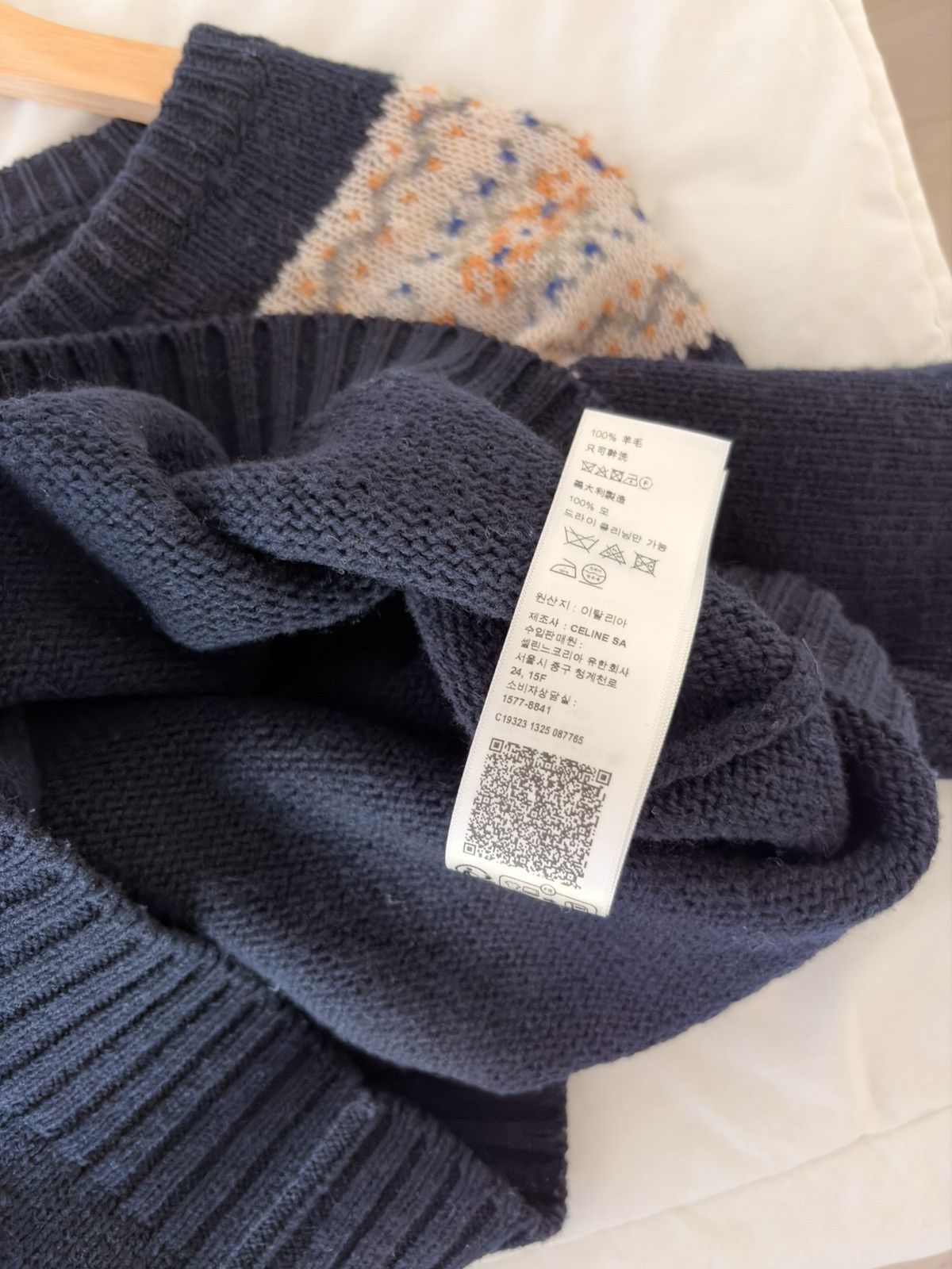 Celine TRIOMPHE FAIR ISLE WOOL SWEATER Size US M / EU 48-50 / 2 - 6 Thumbnail