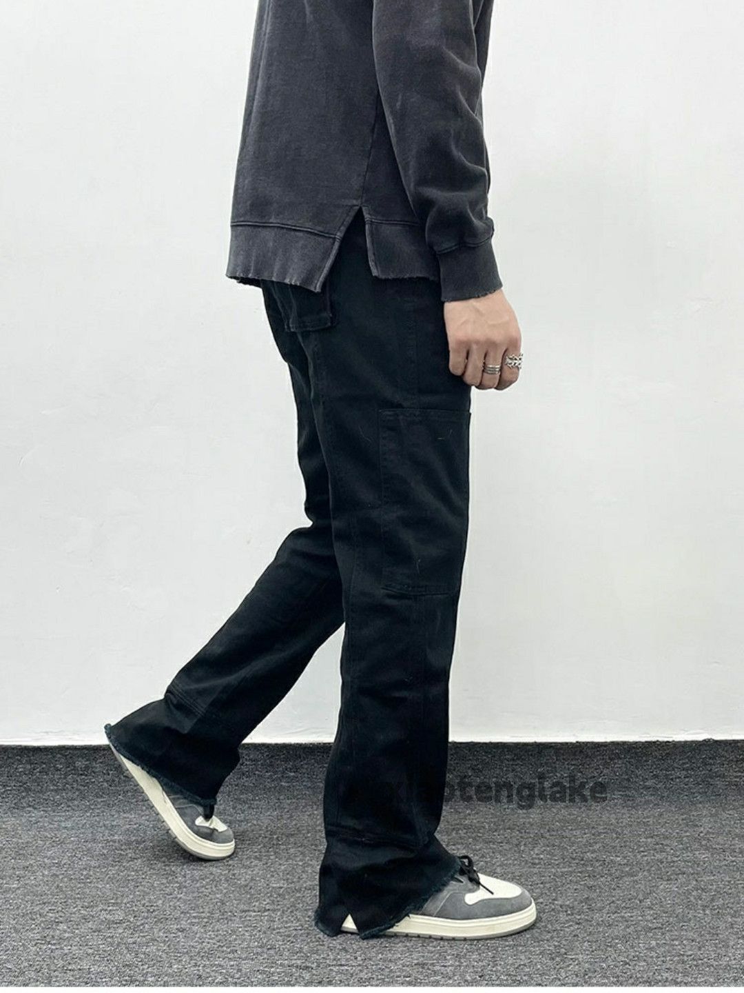 Designer × Japanese Brand × Vintage utility outdoor patchwork punk yuppie flared pants Size US 32 / EU 48 - 3 Thumbnail