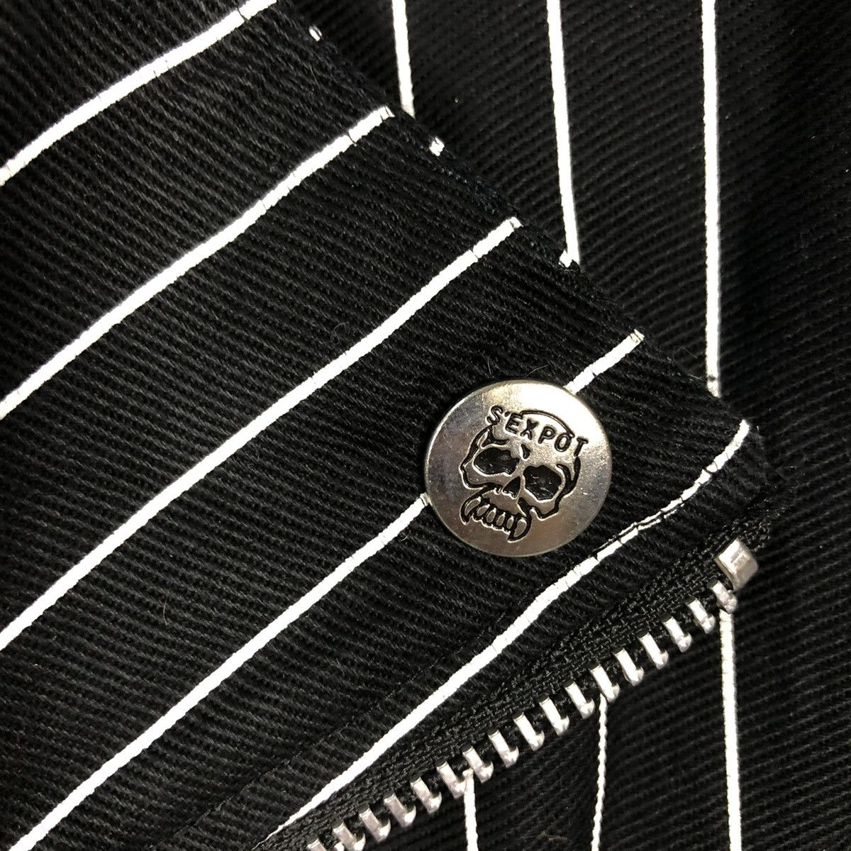 Japanese Brand BIKER TANKTOP SEX POT REVENGE FOR THE PUNK STRIPE PARACHUTE Size US M / EU 48-50 / 2 - 18 Thumbnail
