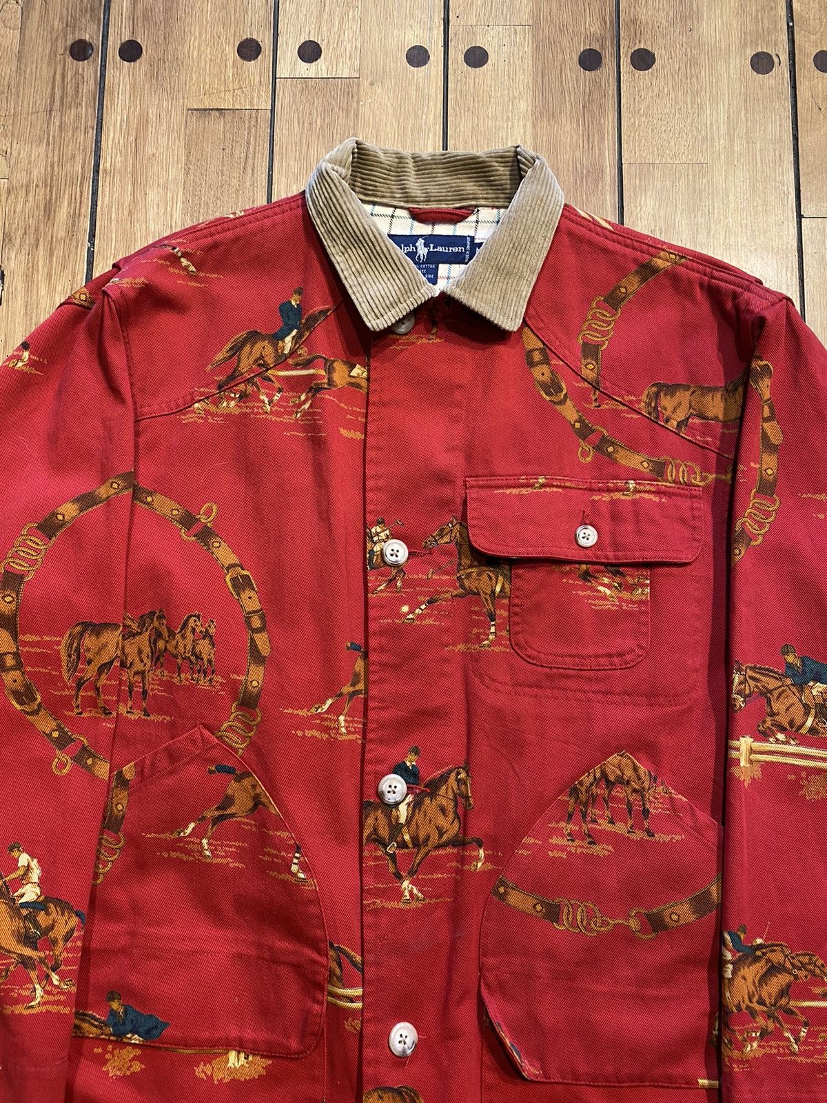 Polo Ralph Lauren Polo Ralph Lauren equestrian print red western jacket. Size US M / EU 48-50 / 2 - 2 Thumbnail