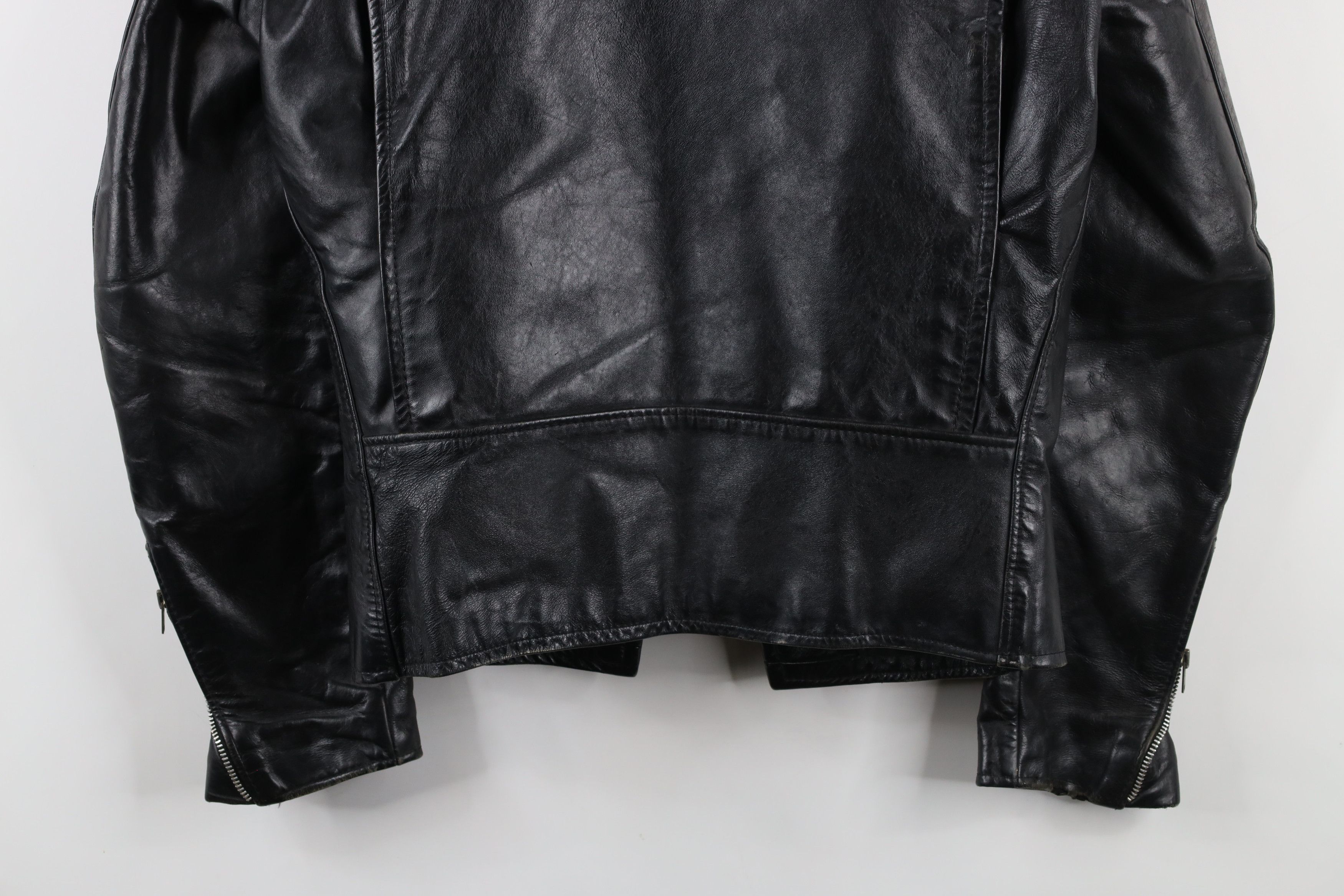 Vintage Vintage 60s 70s Streetwear Leather Cafe Racer Jacket USA Size US L / EU 52-54 / 3 - 15 Thumbnail
