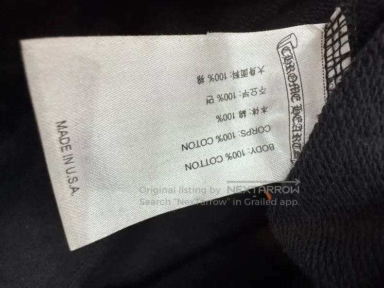 Chrome Hearts CHROME HEARTS Size L Cross-stitch black zipper hoodie Size US L / EU 52-54 / 3 - 4 Thumbnail