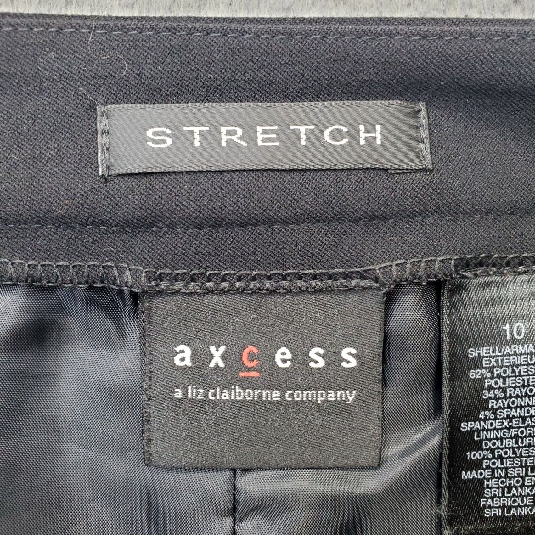 Vintage Axcess Skirt Womens Size 10 Black Stretch Lined Pencil Straight Short Vintage: No (Pre-owned) Womens Size 32" / US 10 / IT 46 - 5 Thumbnail