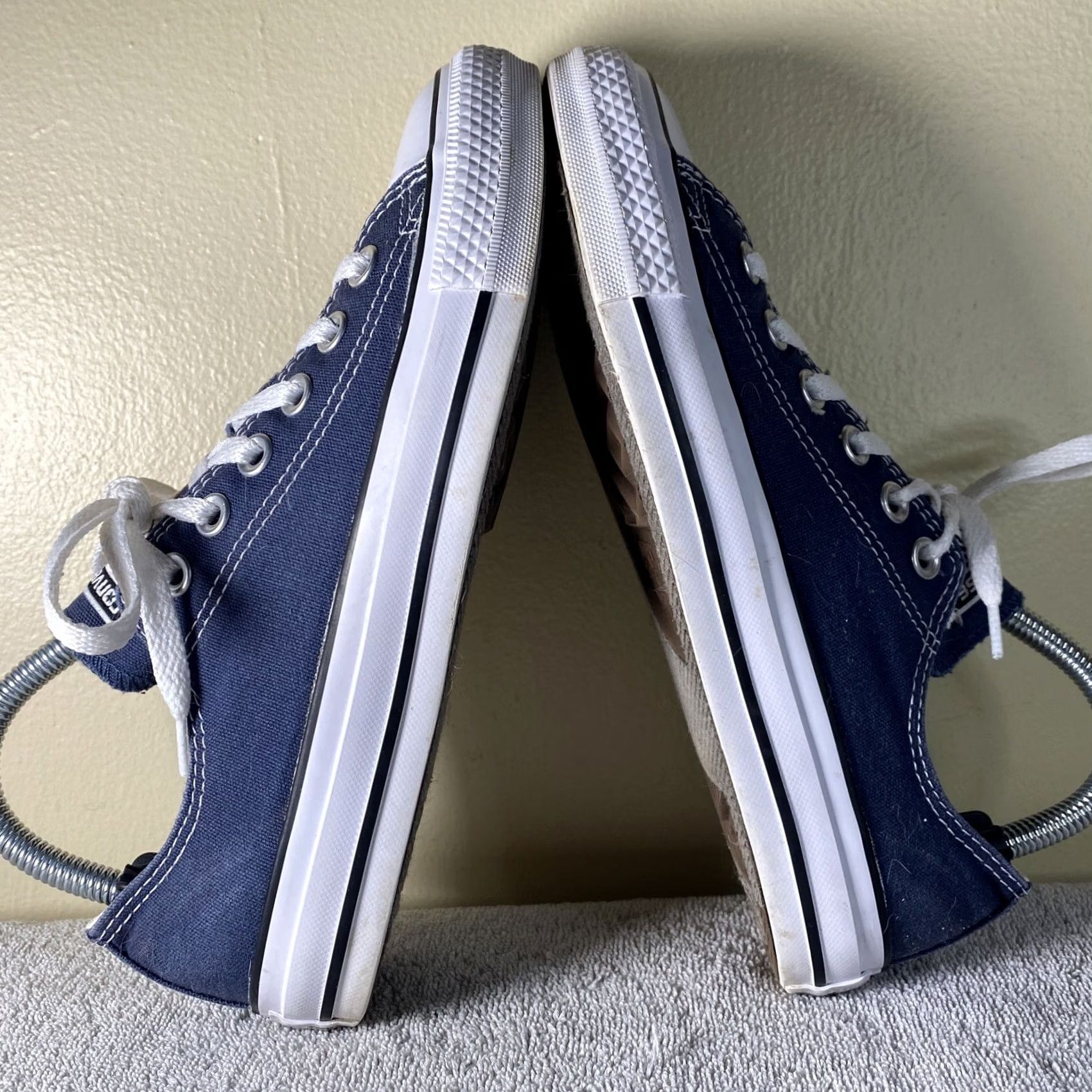 Converse Converse Allstar Low Blue Wm 7 Mens 5 Shoes Sneaker Unisex Adults White 7 Athletic Low Top Smart Casual Size US 7 / EU 40 - 7 Thumbnail