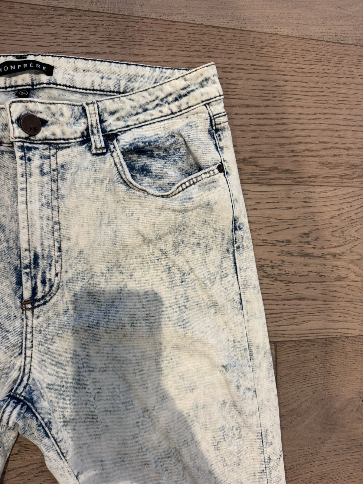 MONFRERE Monfrère Greyson Skinny Fit Jeans Acid Stone Wash – Size 36 Size US 36 / EU 52 - 4 Thumbnail