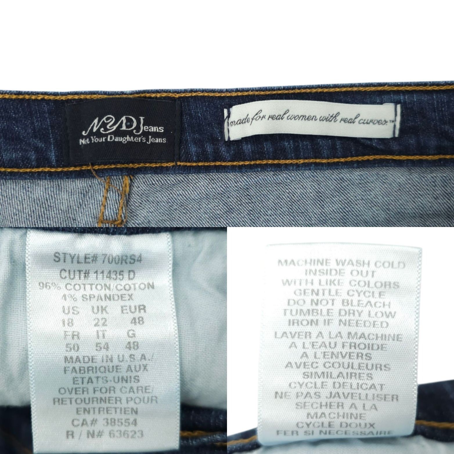 Other NYD Jeans Flare Leg Jeans Womens Size 18 High Rise Dark Wash Size 40" / US 18 - 8 Thumbnail
