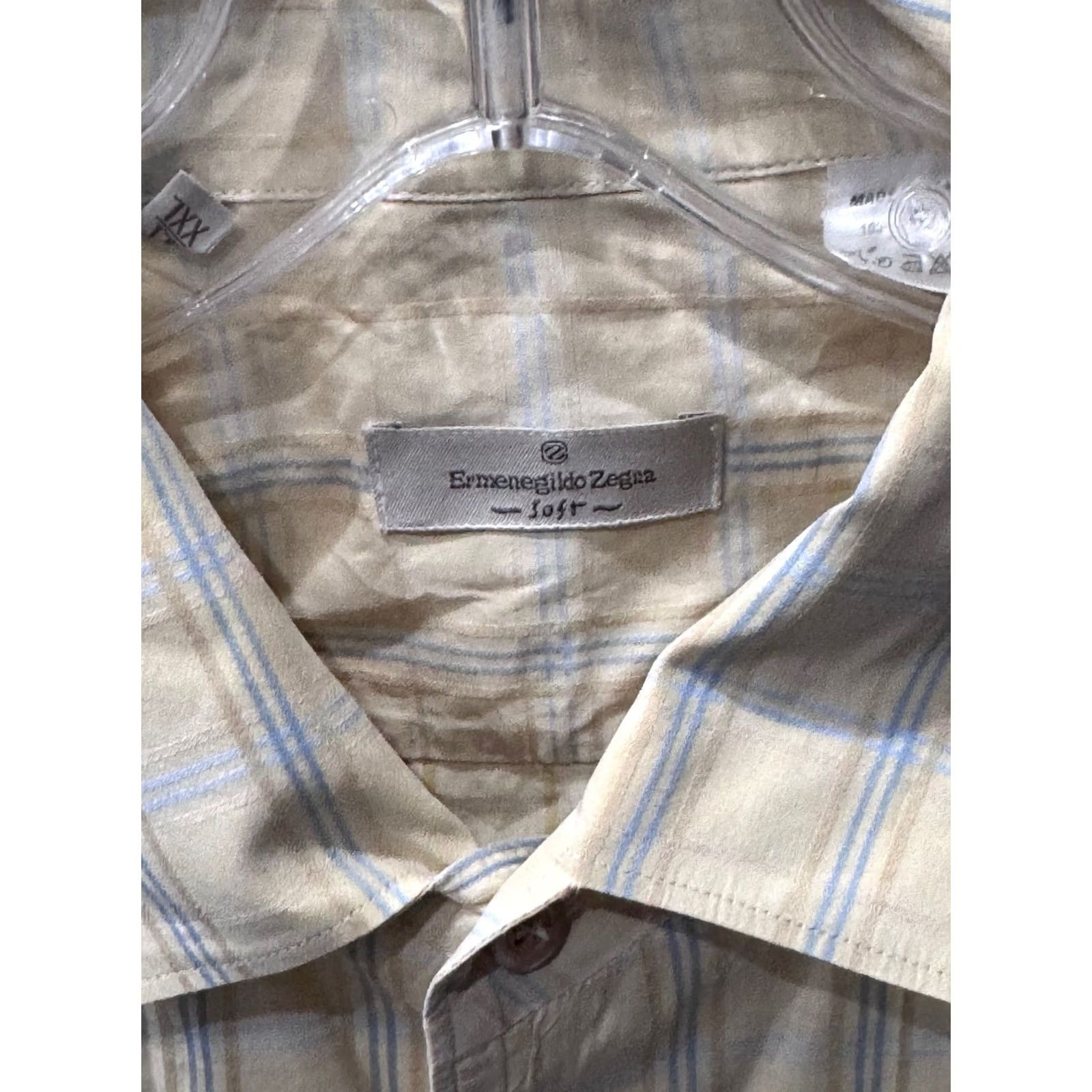 Ermenegildo Zegna Ermenegildo Zegna LONG SLEEVE SHIRT 2XL XXL Fitted Plaid Multicolor Mens Size US XXL / EU 58 / 5 - 3 Thumbnail