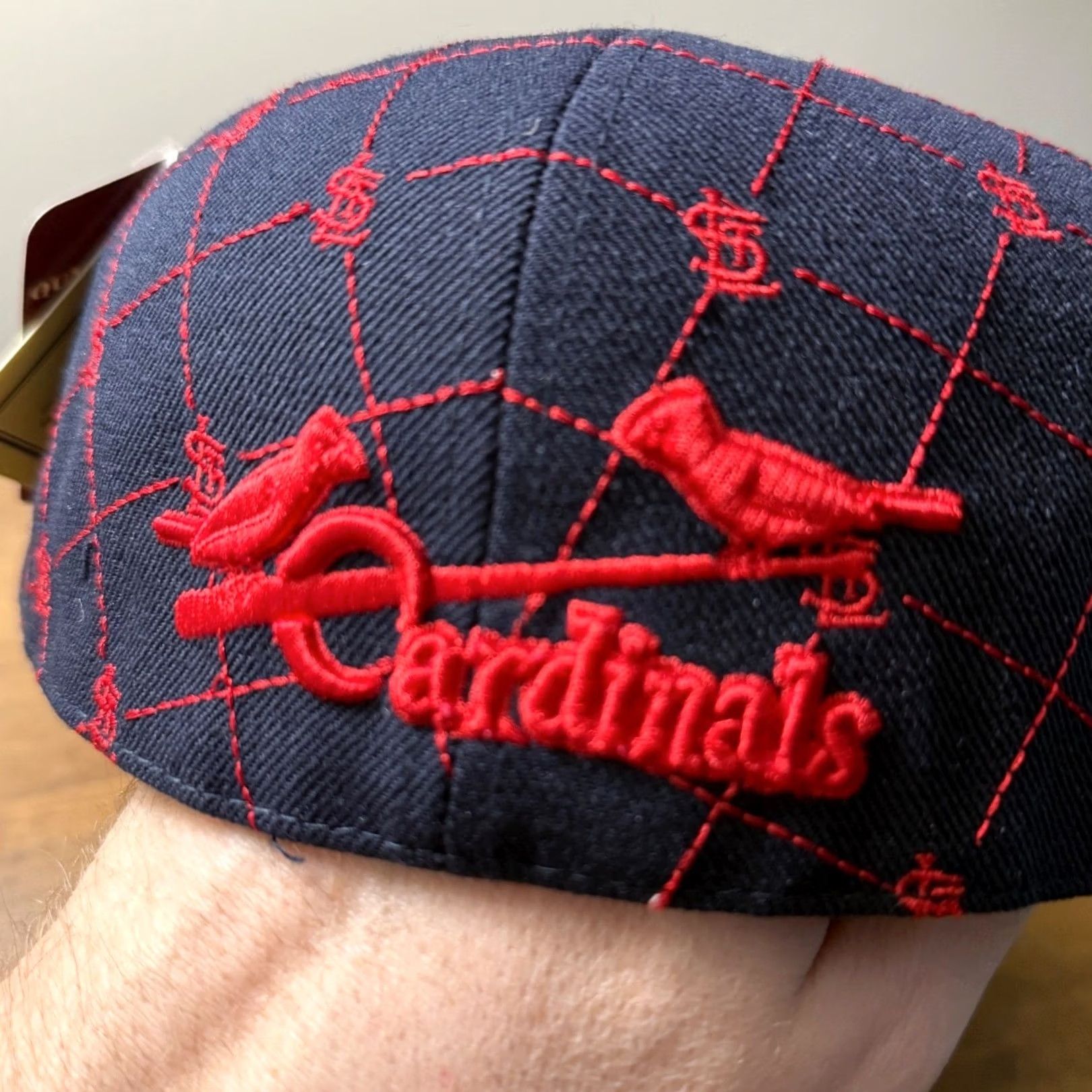 American Needle St Louis Cardinals Hat Mens 7 1/4 Navy Quilted Fitted MLB American Needle AOP Size ONE SIZE - 7 Thumbnail
