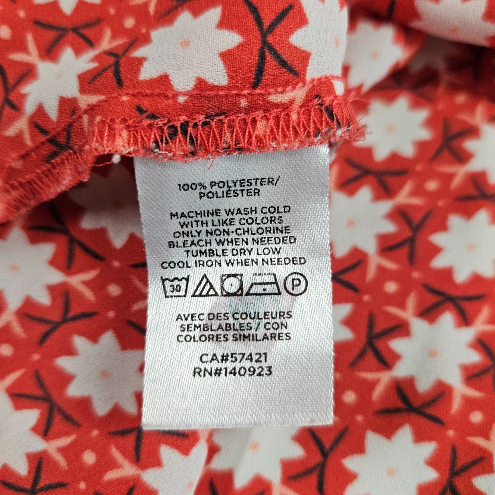 Loft VINTAGE? Ann Taylor LOFT Womens Printed Top Sz Medium Red White Sleeveless Size M / US 6-8 / IT 42-44 - 5 Thumbnail