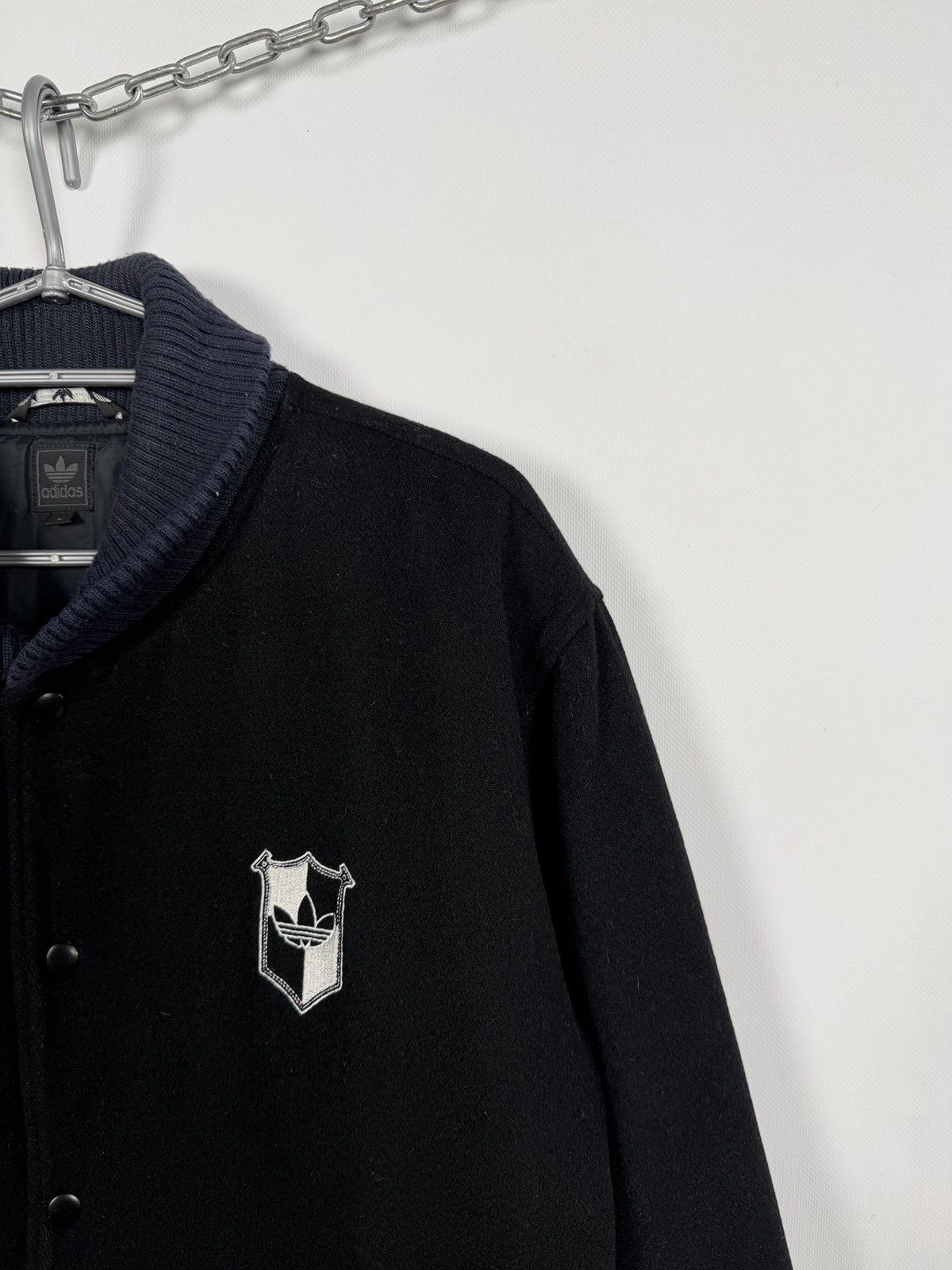 Adidas Adidas Originals Y2K Varsity Bomber Wool Jacket Snap Buttons Size US L / EU 52-54 / 3 - 4 Thumbnail