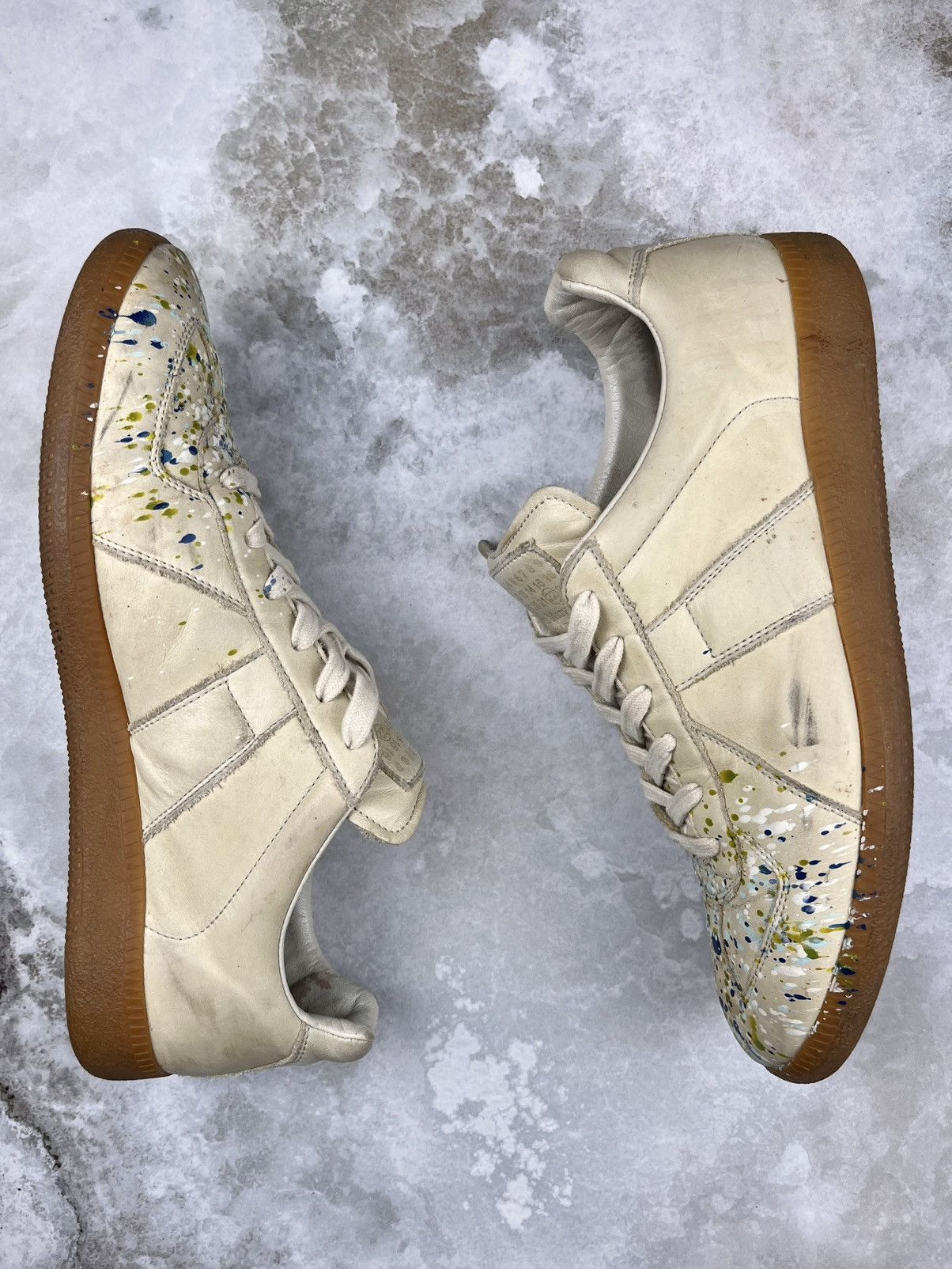 Maison Margiela AW16 Maison Margiela Paint Splatter Replica Gat Sneakers Size US 8 / EU 41 - 2 Thumbnail
