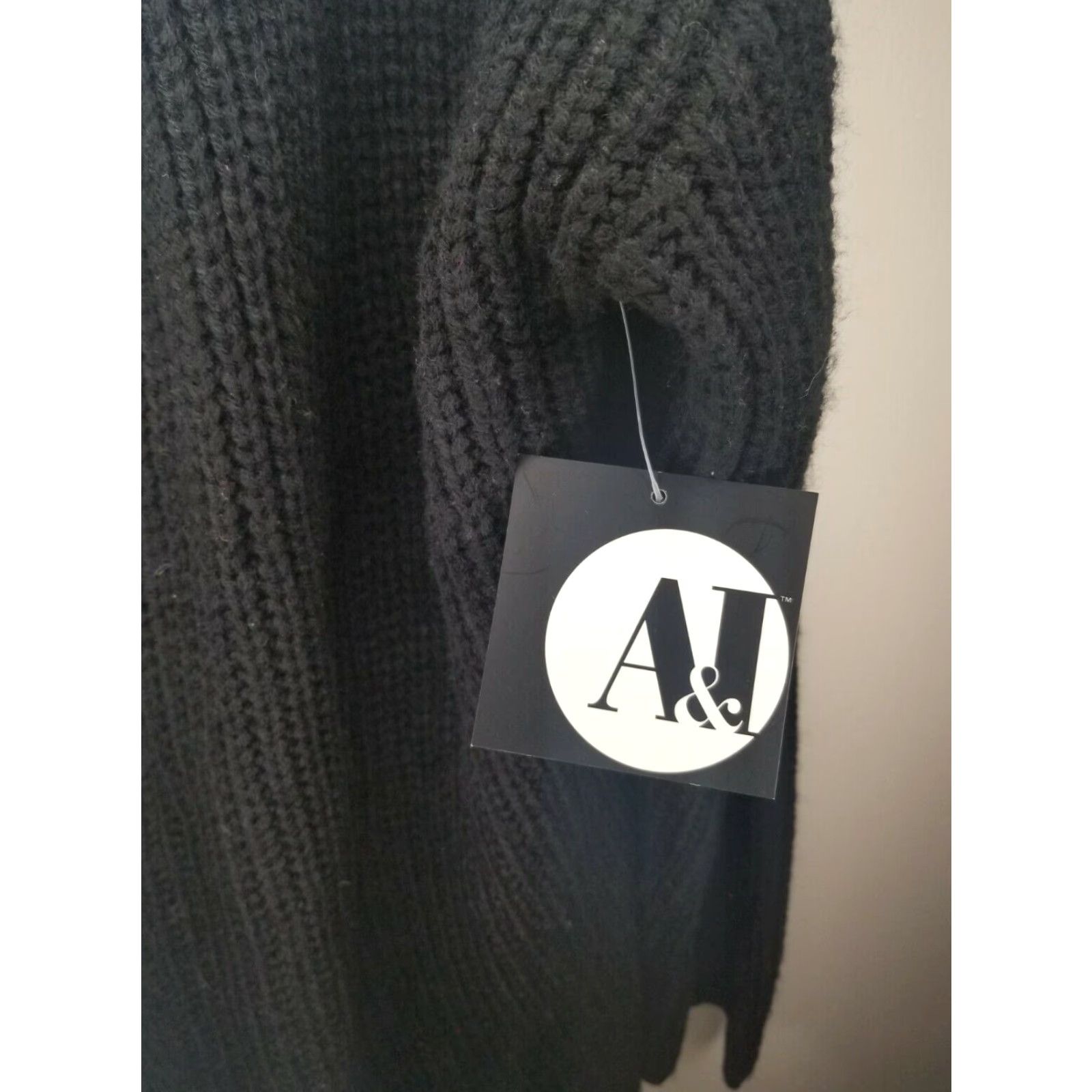 Vintage A&I Womens Black Knit Cardigan Sweater XL Size XL / US 12-14 / IT 48-50 - 4 Thumbnail