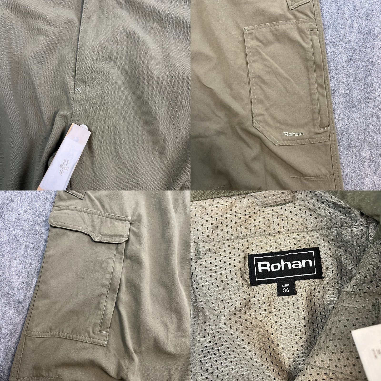 Vintage Rohan Mens Cargo Trousers Pants Regular 36 Beige Cotton Canvas 5-Pocket Chino Straight Size US 36 / EU 52 - 8 Thumbnail