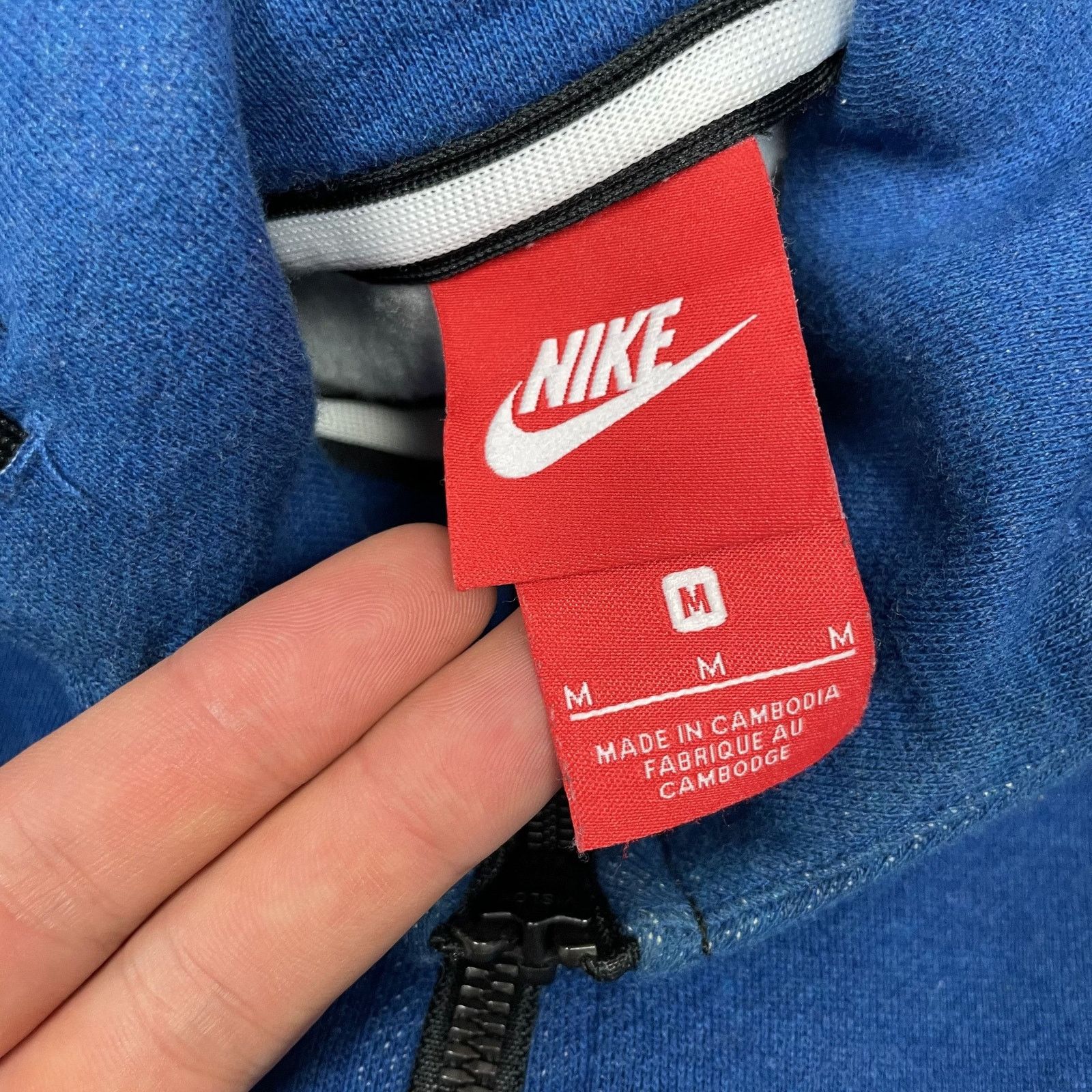 Nike Nike Sportswear Tech Mens Blue Cotton Full Zip Hoodie Medium Size US M / EU 48-50 / 2 - 8 Thumbnail