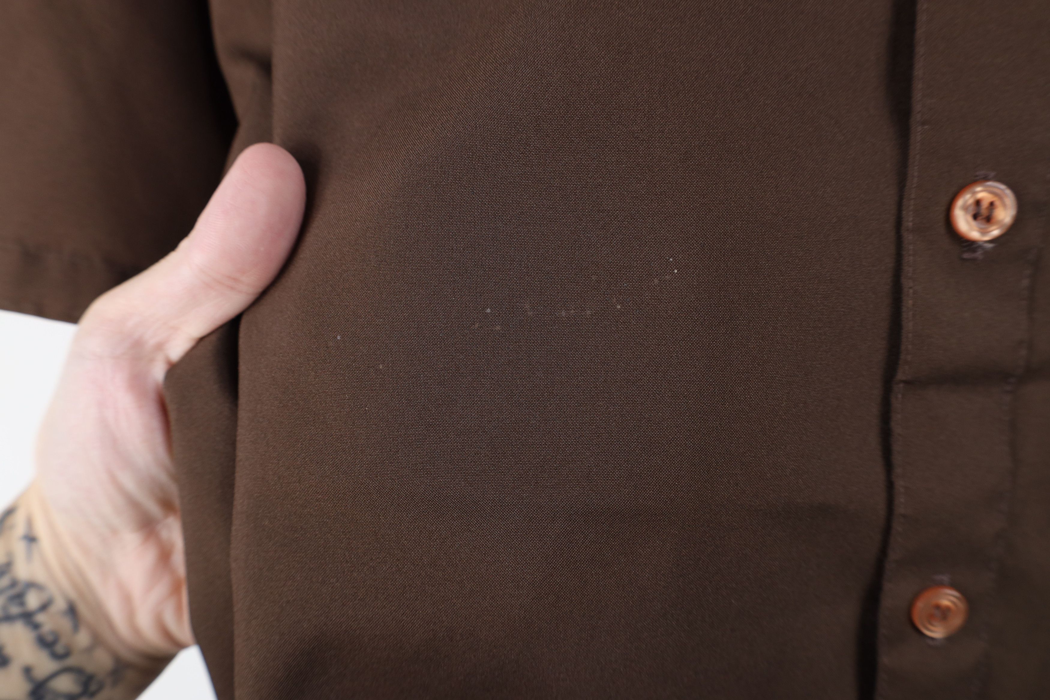Vintage Vintage 70s Streetwear Touch Short Sleeve Button Shirt Brown Size US M / EU 48-50 / 2 - 4 Thumbnail