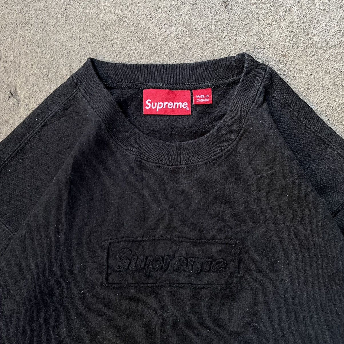 Supreme supreme cutout logo crewneck | Grailed