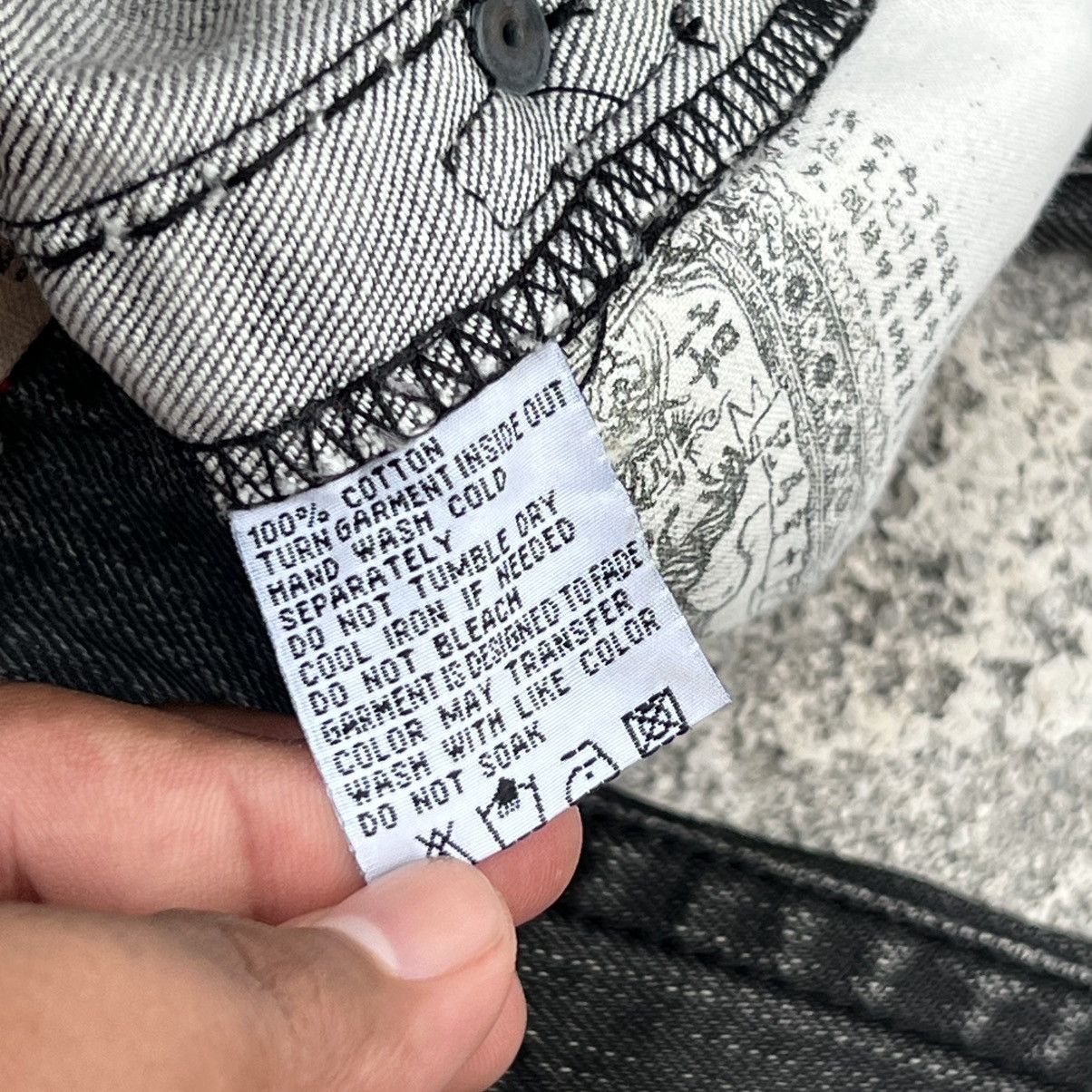 Japanese Brand “y2k style” TOUGH JEANSMITH BLACK WASHED DENIM PANTS Size US 31 - 10 Thumbnail