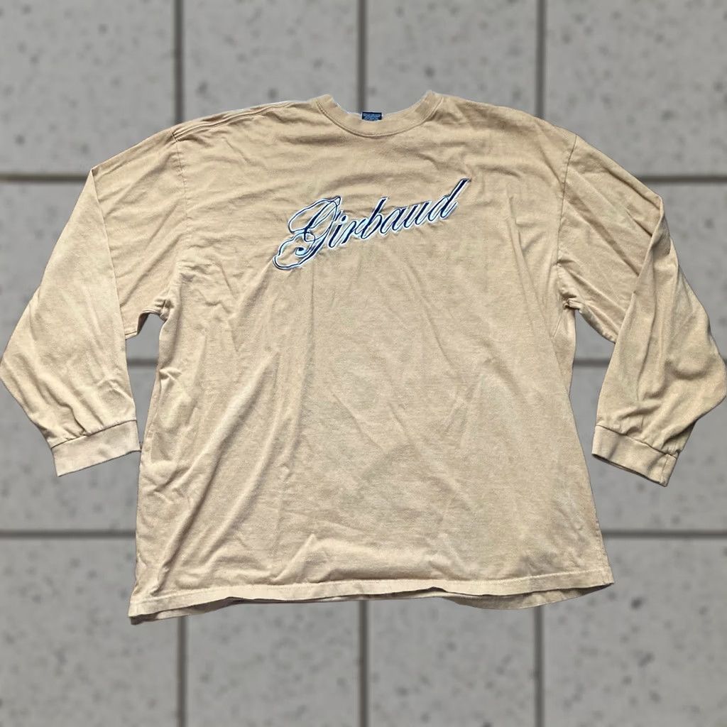 Vintage VINTAGE Marithe Francois Girbaud Logo Embroidered Long Sleeve Shirt 3XL Mens Yellow Cotton Knit Oversized T-Shirt Size US XXL / EU 58 / 5 - 1 Thumbnail