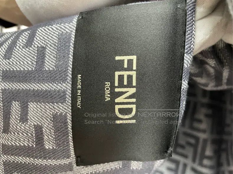 Fendi Fendi Velvet Printed Denim Jacket in Black and Grey Size US M / EU 48-50 / 2 - 4 Thumbnail