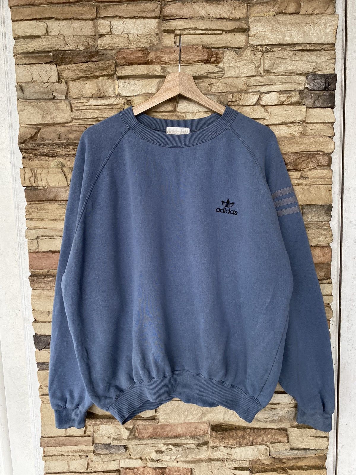 Vintage Rare Vintage 90s Adidas Made In Japan Stripes Sweatshirt Size US L / EU 52-54 / 3 - 1 Thumbnail