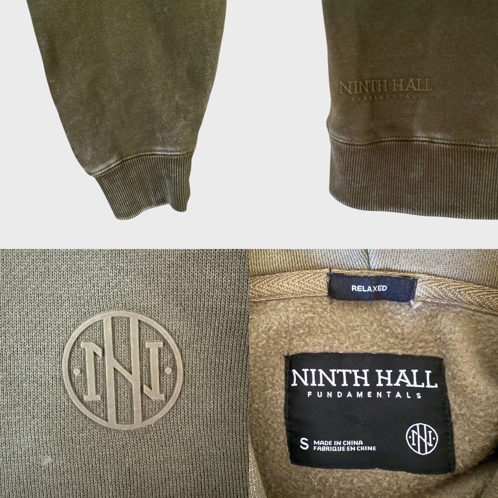 Olive Ninth Hall Hoodie Shirt City Grunge Olive Green Men S Small Pullover Pockets Relaxed New Size US S / EU 44-46 / 1 - 8 Thumbnail