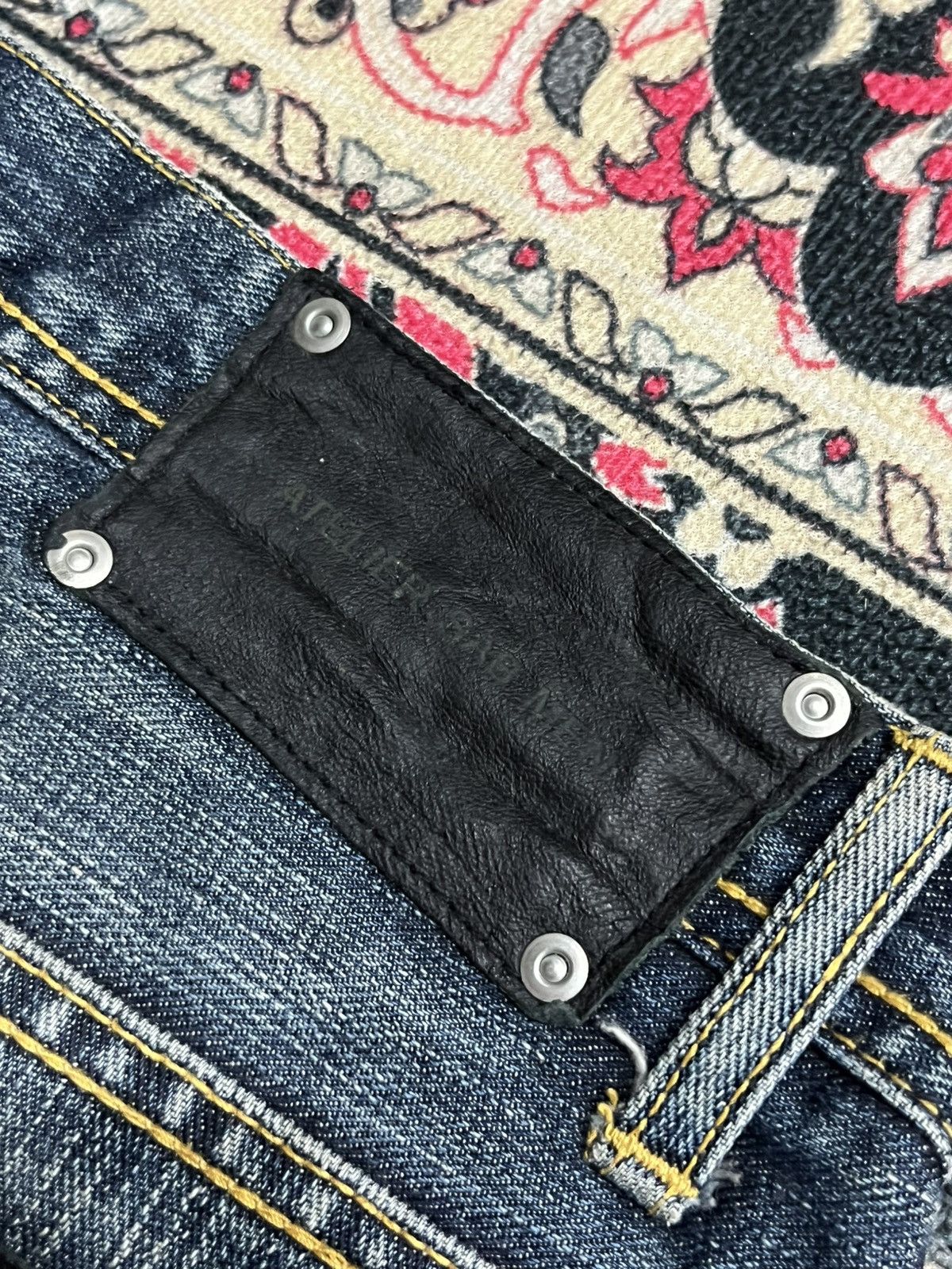 Atelier New Regime Atelier Sab Men Rusty Blue Faded Washed Panel Line Jeans Size US 30 / EU 46 - 8 Thumbnail