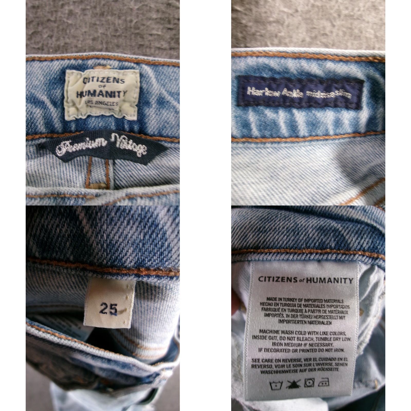 Citizens Of Humanity VINTAGE Citizens of Humanity Jeans Women 25 Light Blue Harlow Slim Distressed 90s Grunge Ankle Mens? Wait. Size 42" / US 20 - 8 Thumbnail