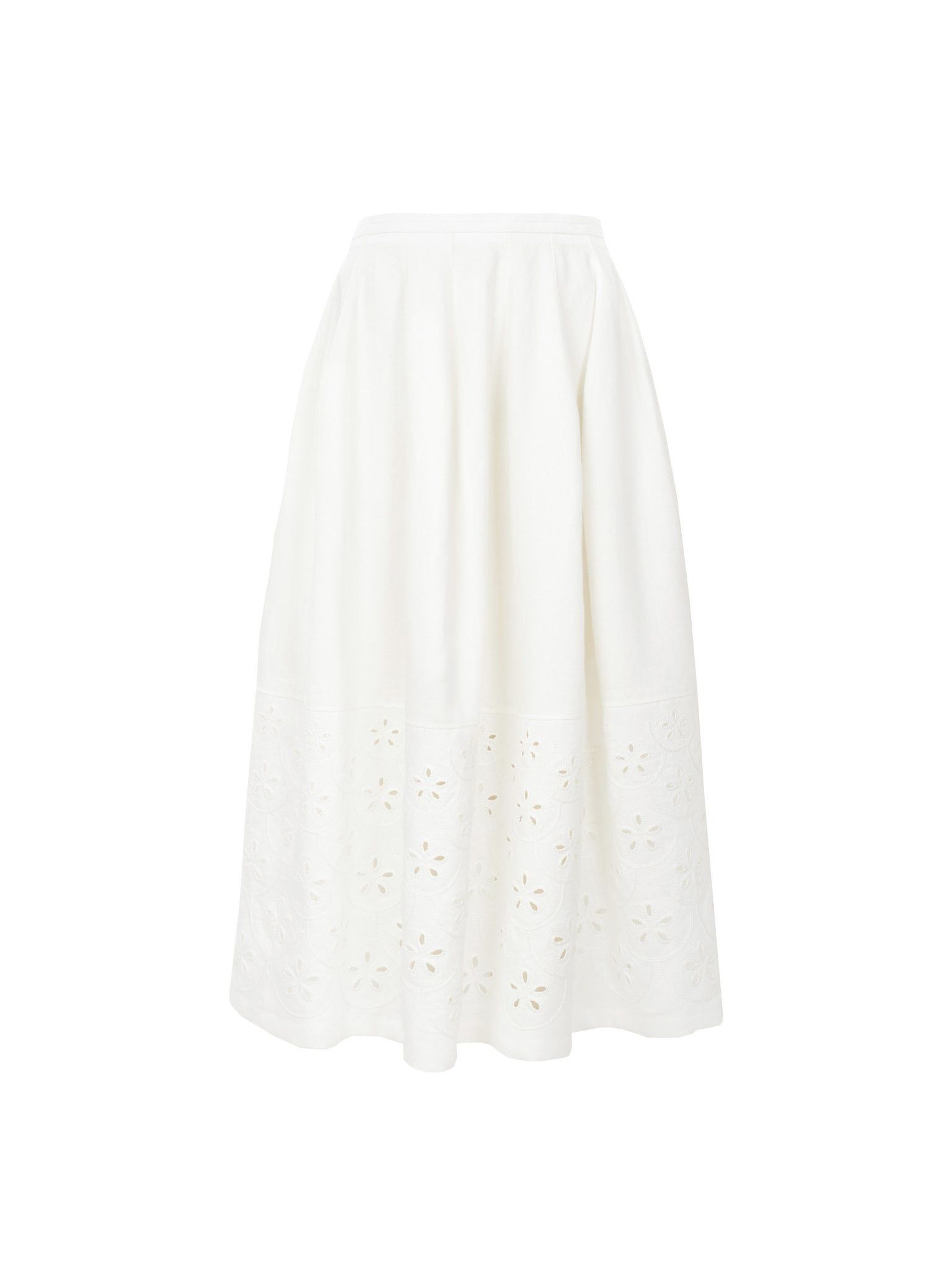 o1loc1c0625 Midi Skirt in Iconic Milk