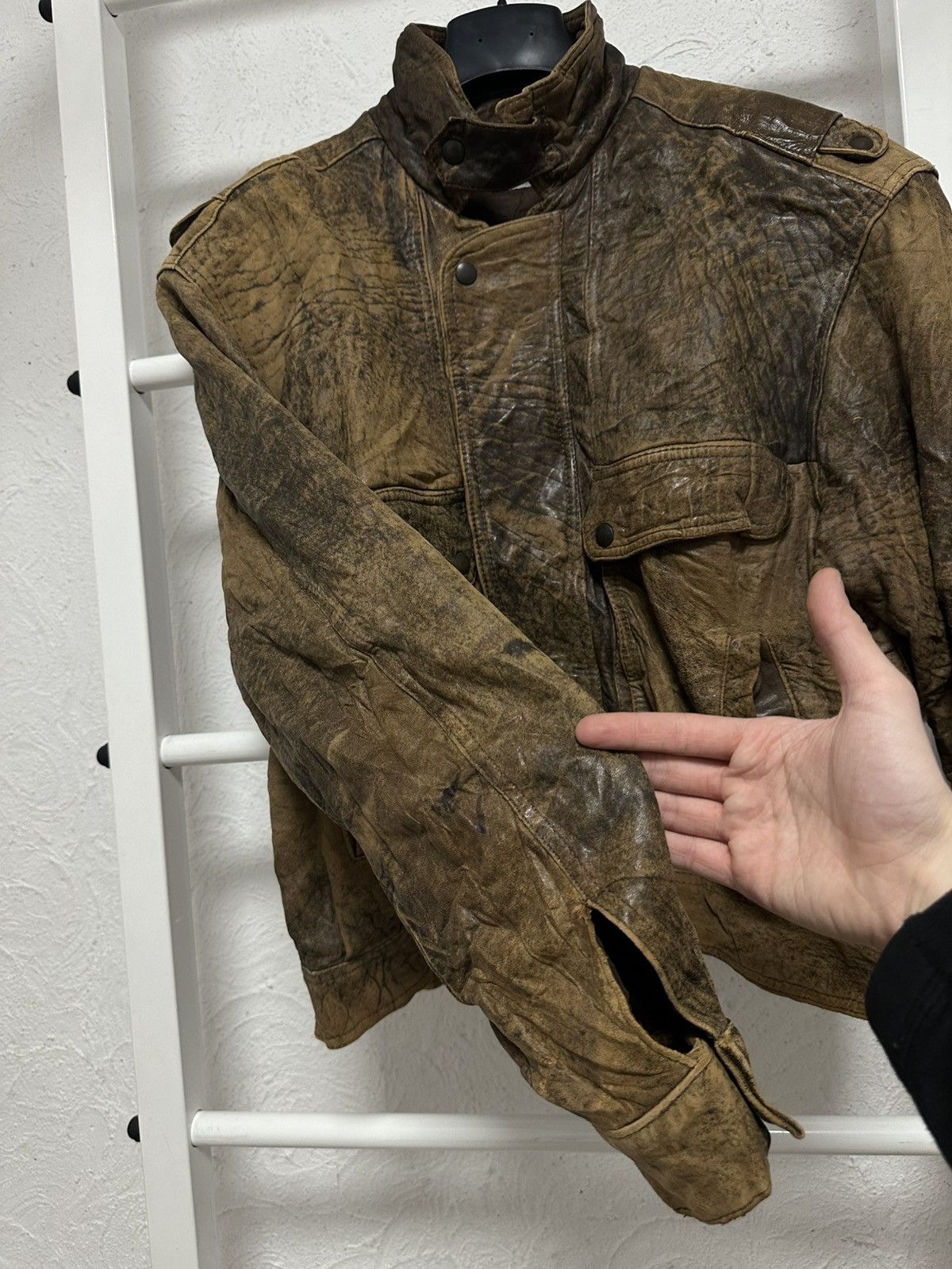 Alpha Industries Avant-Garde Oversized Vintage Leather Jacket L Size Size US L / EU 52-54 / 3 - 5 Thumbnail