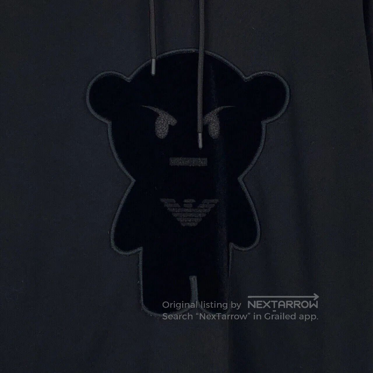 Armani Armani Little Monster Pattern Black Hooded Long Sleeve Swe Size US L / EU 52-54 / 3 - 4 Thumbnail