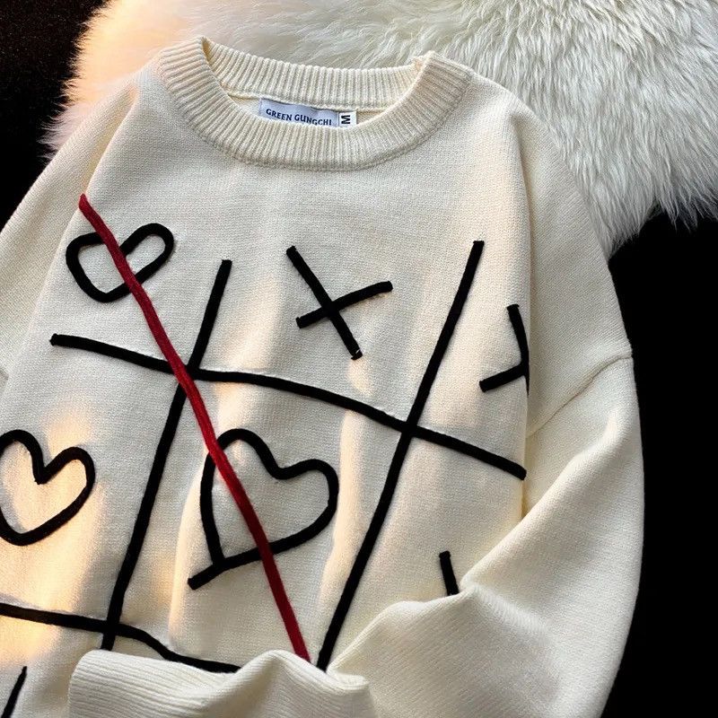 Designer × Japanese Brand Korean Sweater Harajuku Pullover Streetwear Gothic print Size US L / EU 52-54 / 3 - 3 Thumbnail