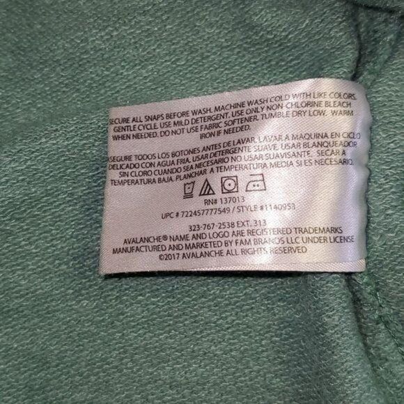 Avalanche Avalanche 1/4 Snap Closure Embroudered Sz S. LS Green Pullov Size S / US 4 / IT 40 - 8 Thumbnail