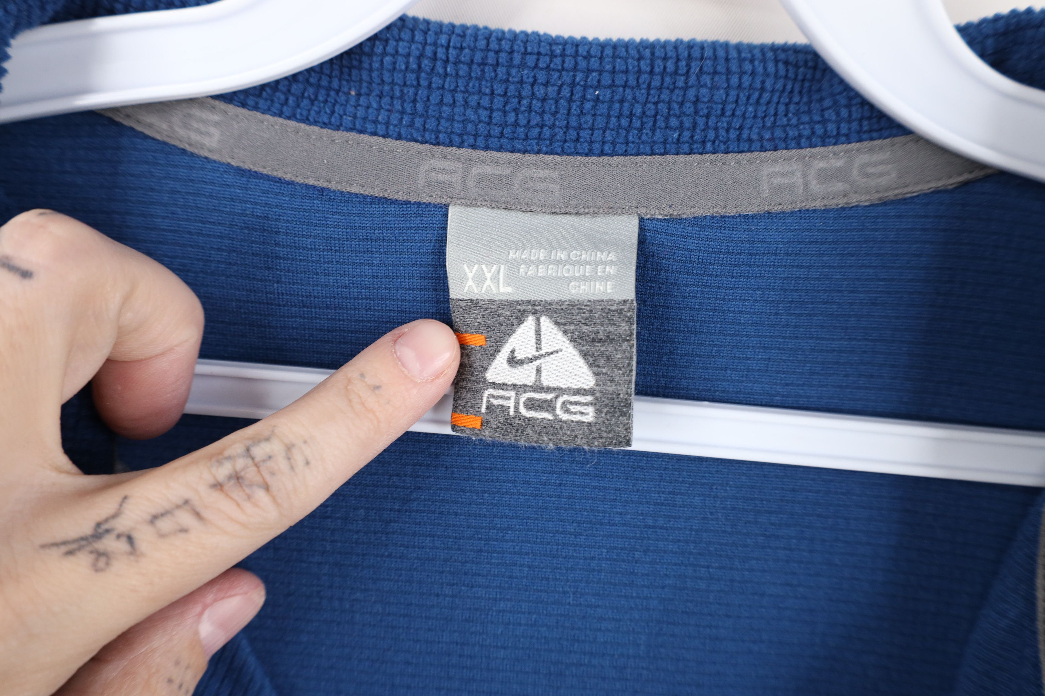 Nike × Vintage Vintage Nike ACG Scott Mini Swoosh Half Zip Fleece Sweater Size US XXL / EU 58 / 5 - 6 Thumbnail