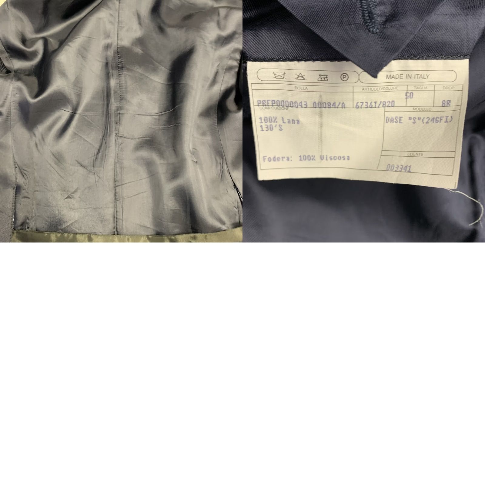 Isaia ISAIA Size 40 Regular Navy White Woven Wool Notch Lapel Sport Coat Size US XXS / EU 40 - 8 Thumbnail