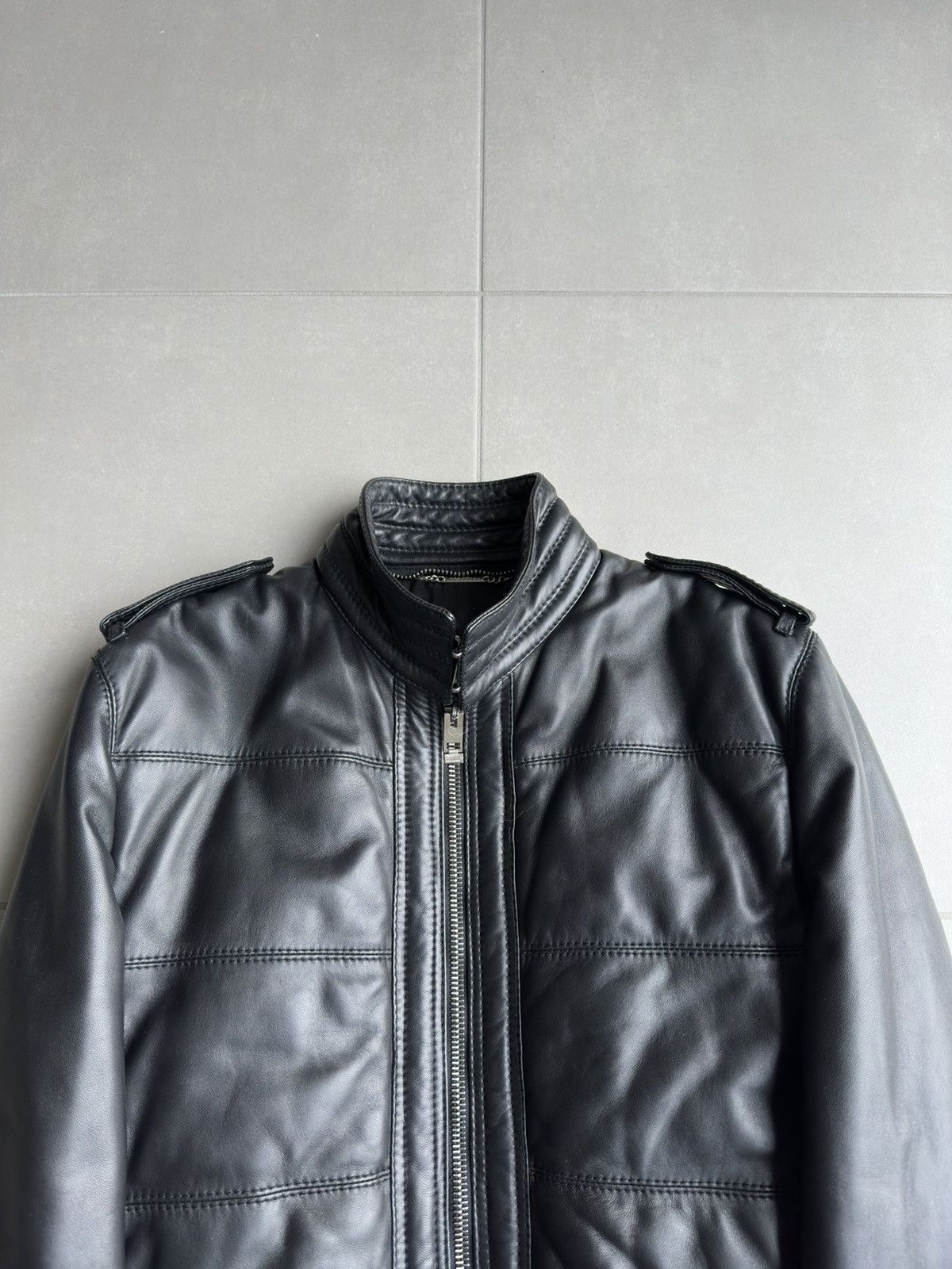 Dior × Hedi Slimane Dior Homme AW04 “VOTC” fur hooded leather jacket Size US M / EU 48-50 / 2 - 12 Thumbnail