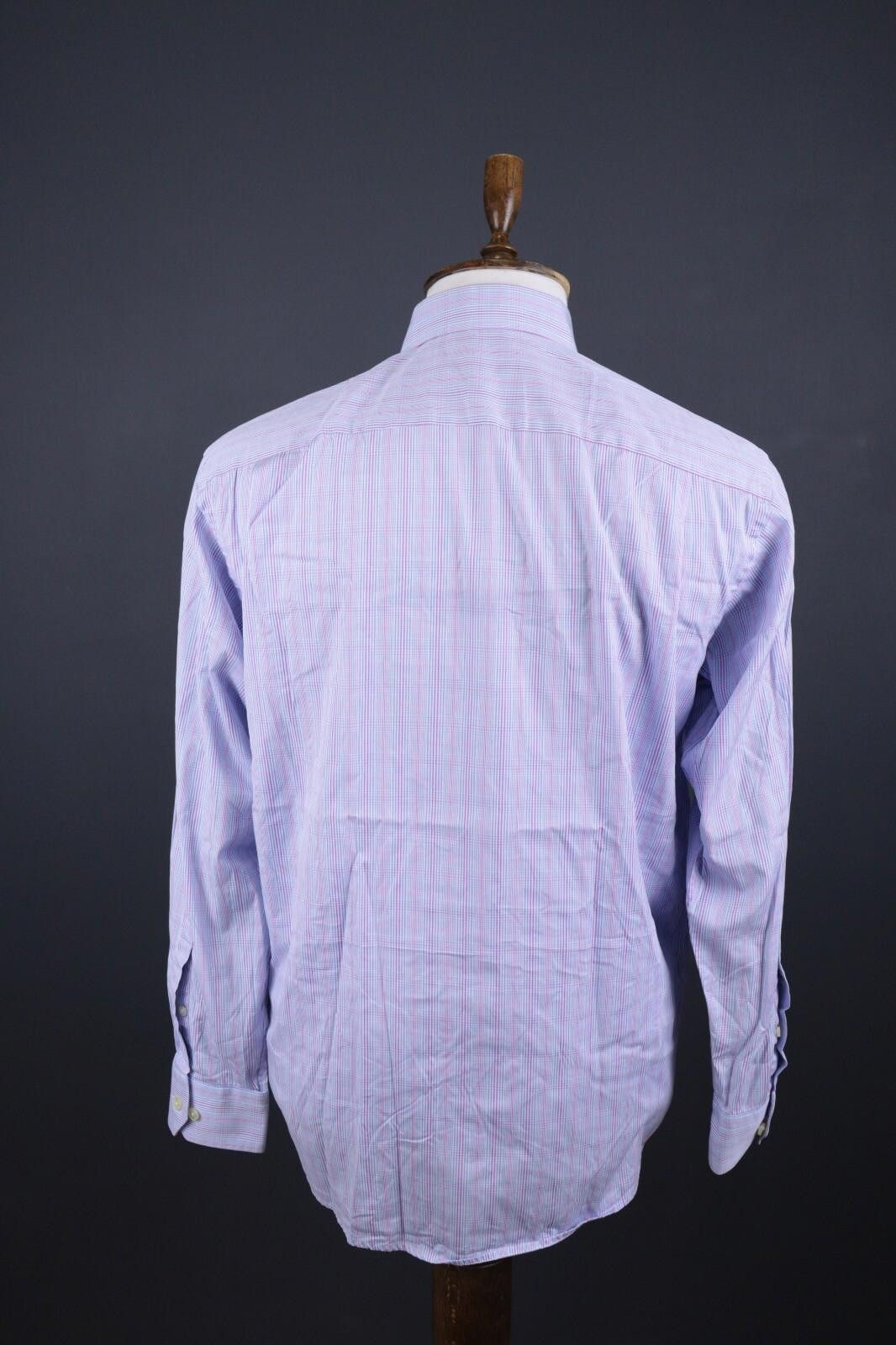 Eton Eton Classic Blue Check Button Down Shirt Size 40 / 15.5 Size US M / EU 48-50 / 2 - 7 Thumbnail